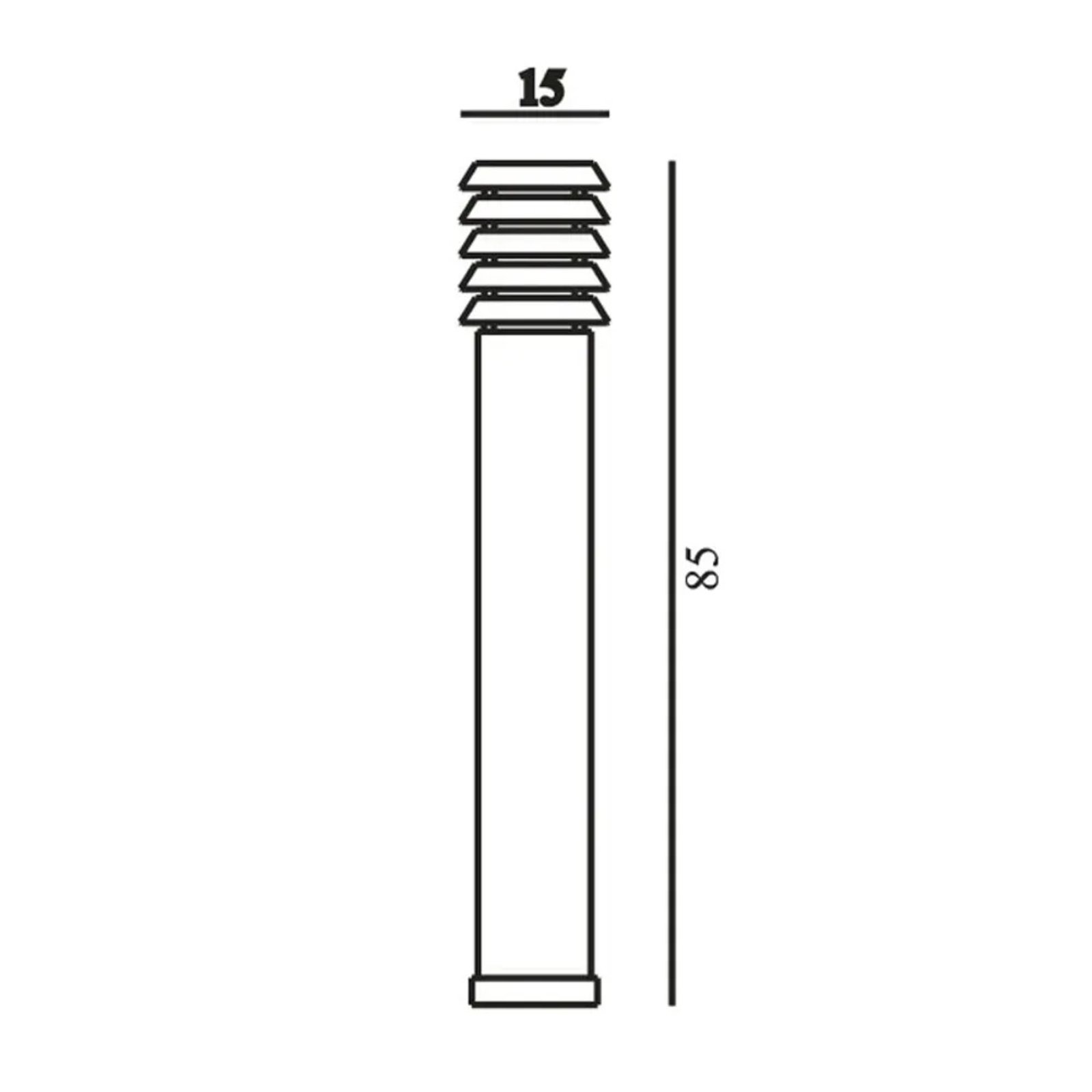 Alta Lampadare Exterior Large Wood/Galvanised - Norlys