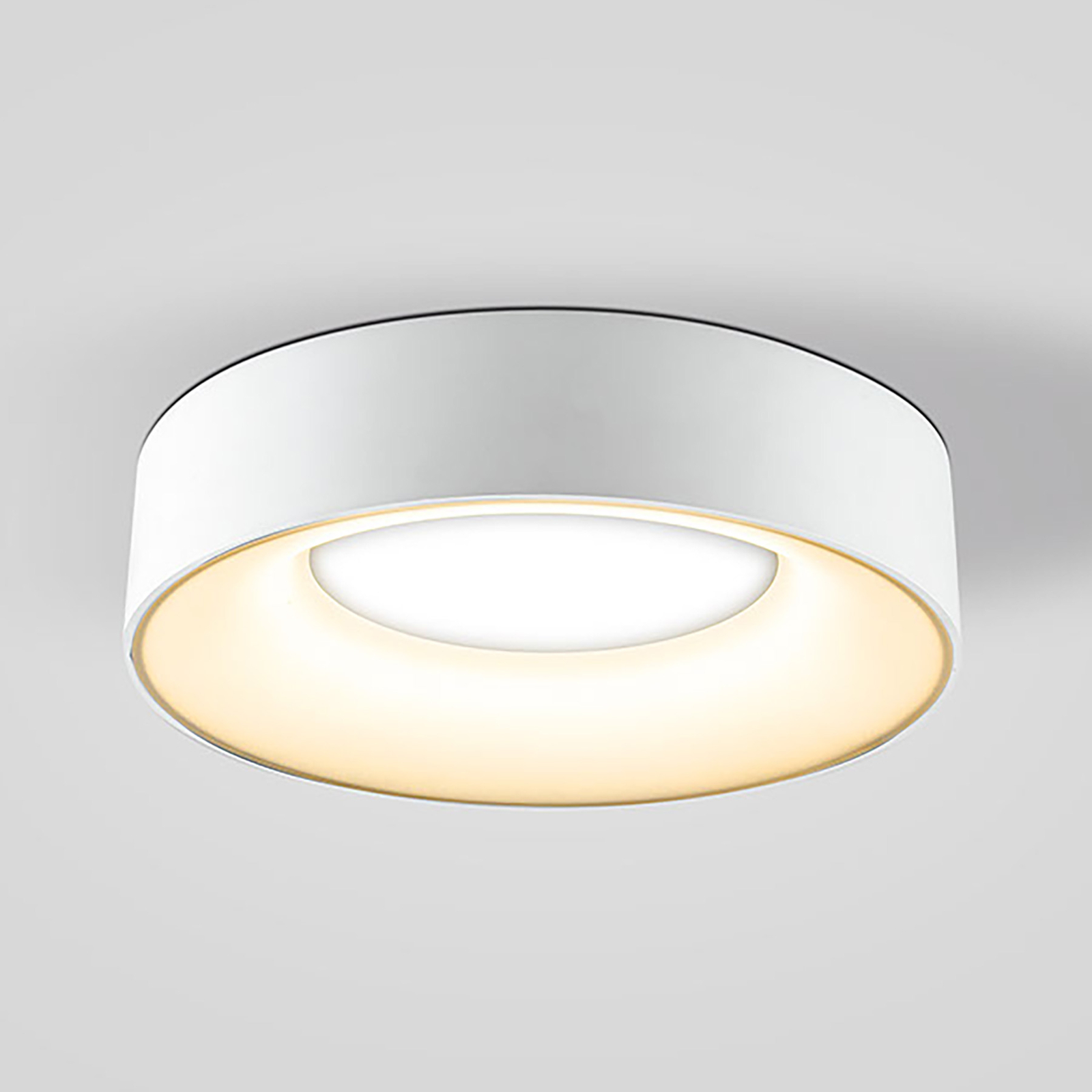 LED-taklampe Sauro, Ø 30 cm, hvit