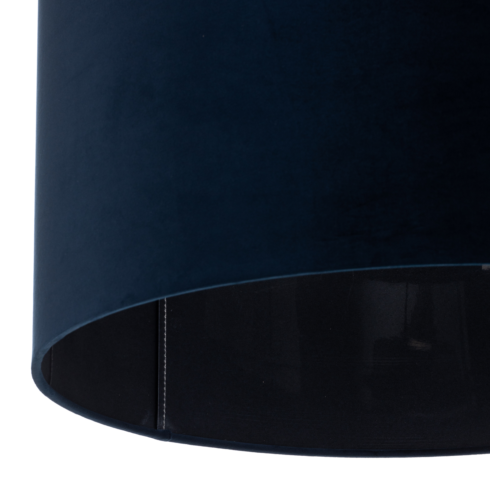Lámpara colgante Monaco pantalla terciopelo azul
