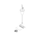 Ivela suspension system SQUARE 48 V black, locking mechanism, pendant 2 m