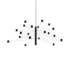 kdln LED obesna svetilka POLAR 20.2, Ø 107 cm črna 20-flg. dim