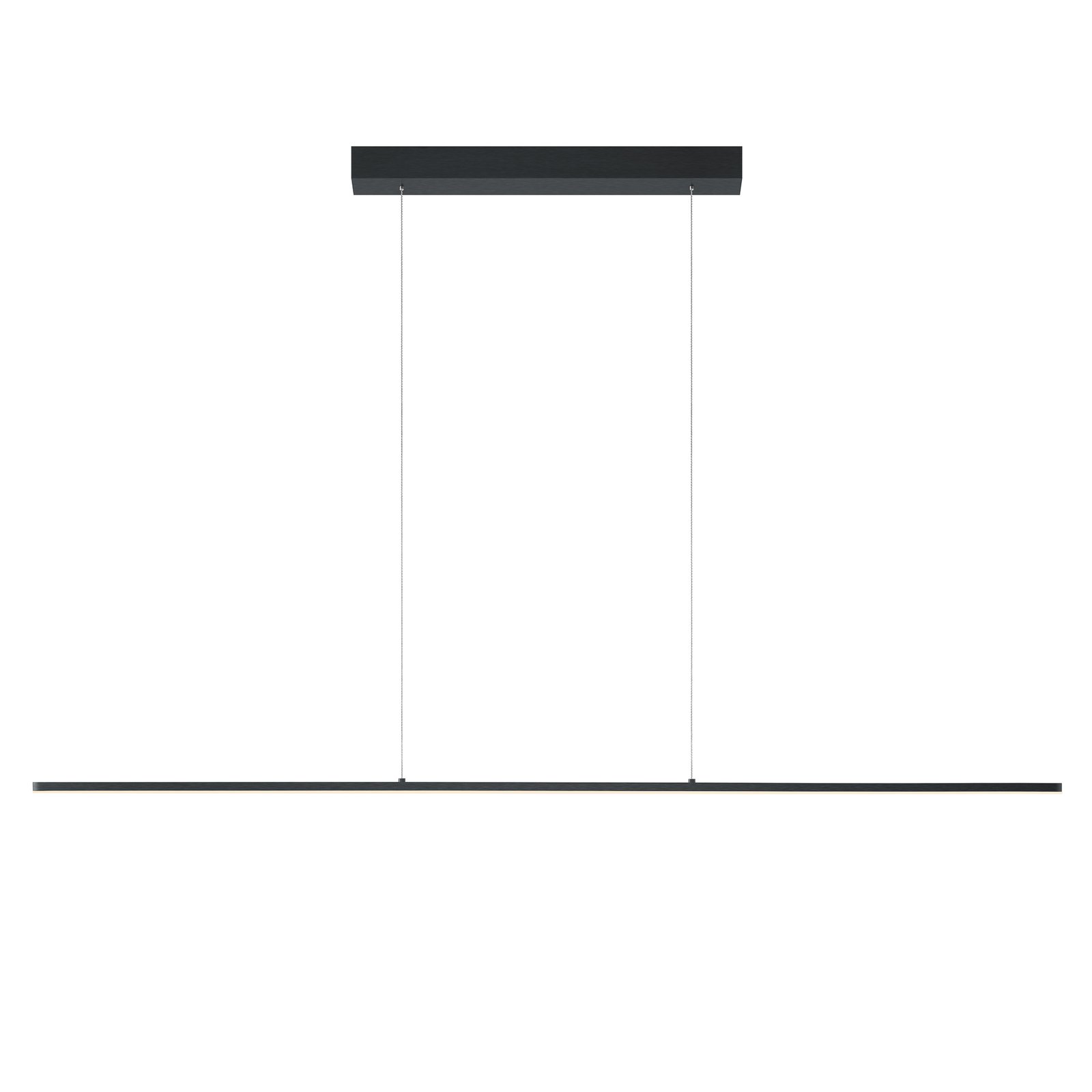 Quitani LED závesné svetlo Margita, dĺžka 148 cm, čierna farba
