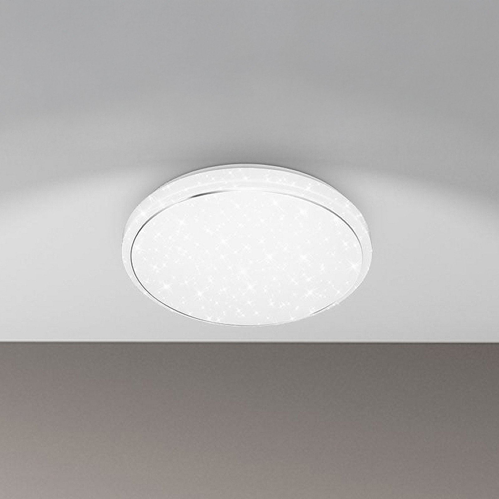 Briloner Plafonieră LED Star alb decor stele CCT dimabilă - Camera de zi / sufragerie - Modern - alb mat - Plastic