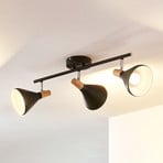 Lampa sufitowa Lindby Arina, 53 cm, czarna, 3-punktowa, E14