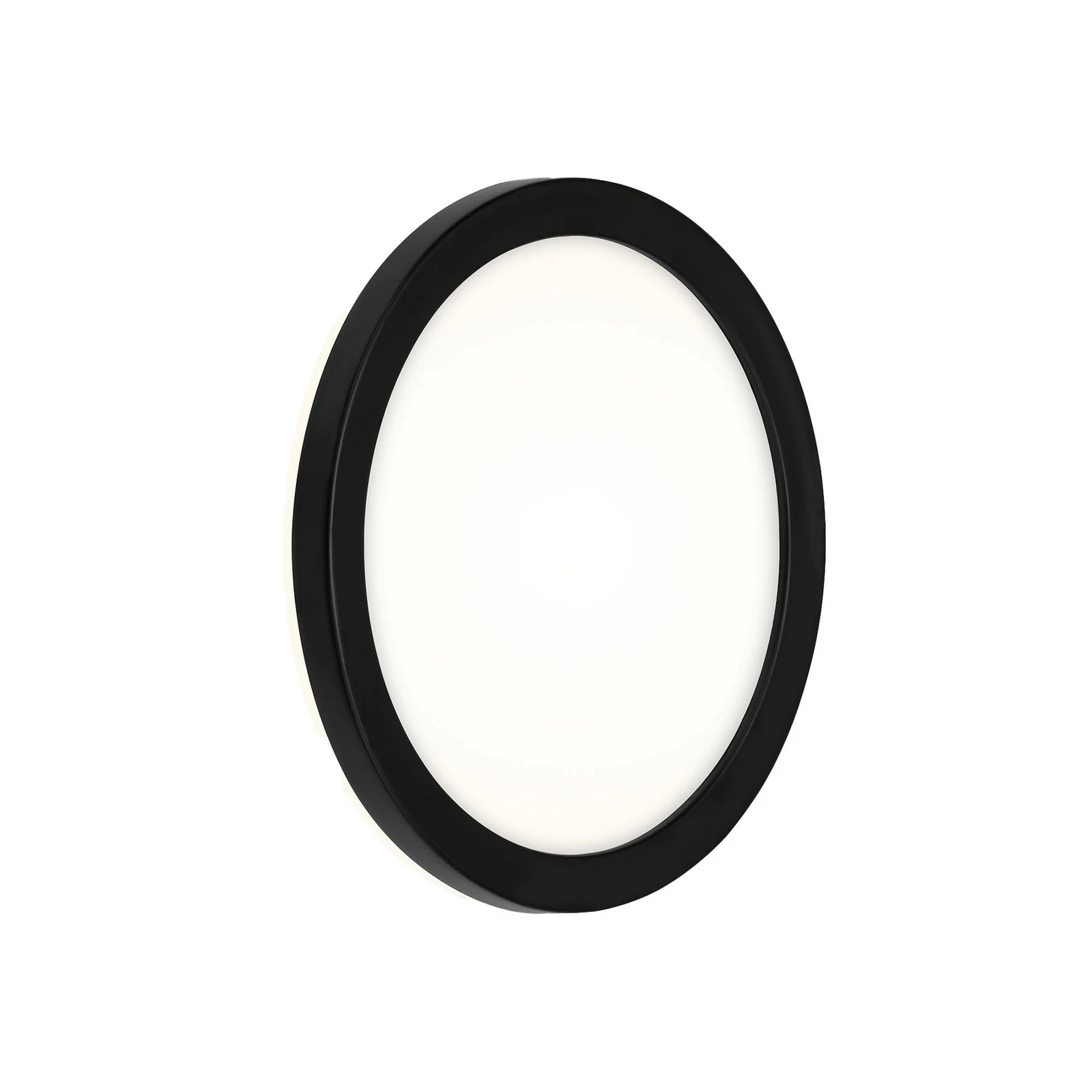 LED-Panel Frankfurt, rund, Ø 21 cm, IP44, schwarz