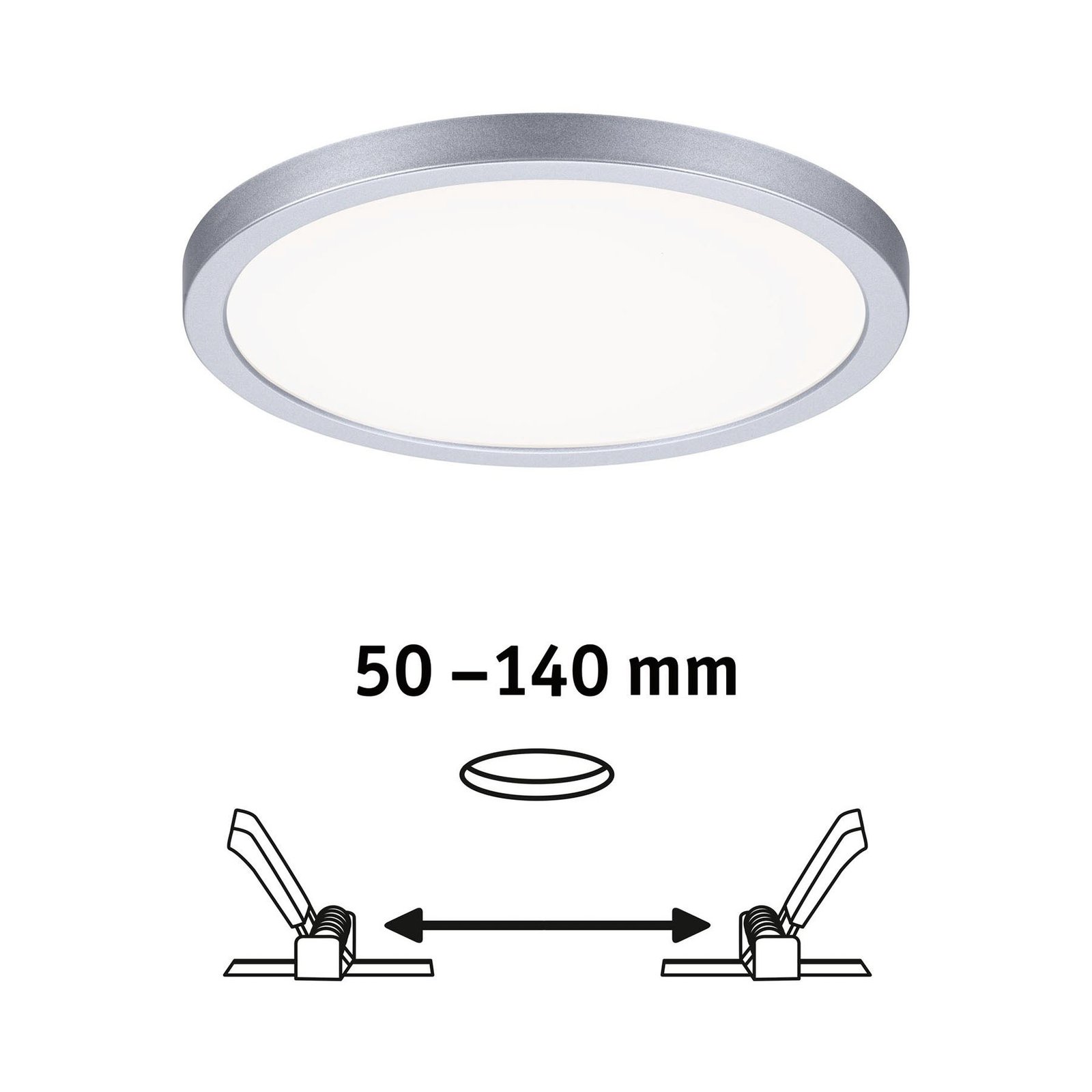 Paulmann-LED-paneeli Areo 4000 K, kromi, 17,5cm