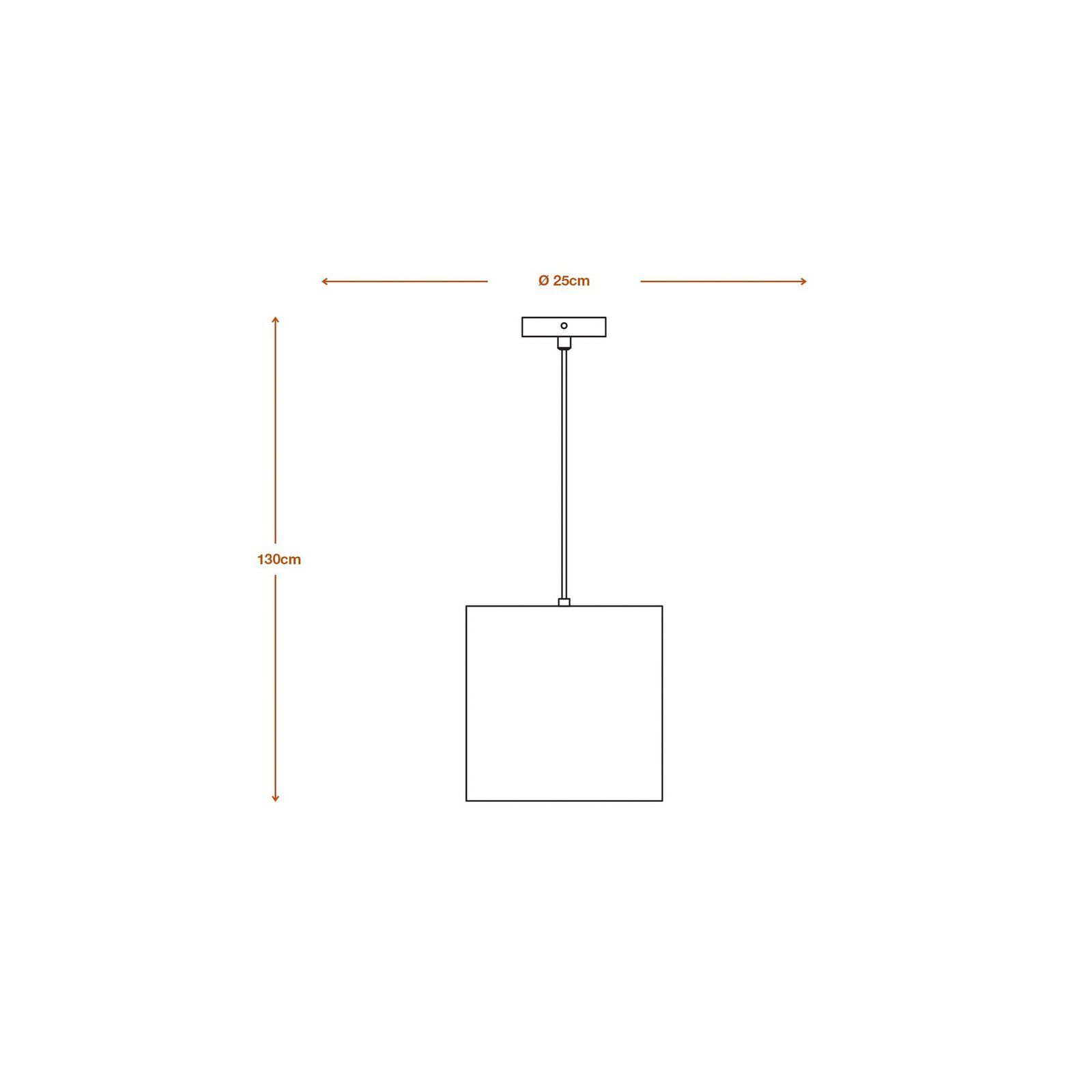 OSRAM hanging light CYLINDER, 1-bulb, brown, Ø 25 cm, corrugated cardboard