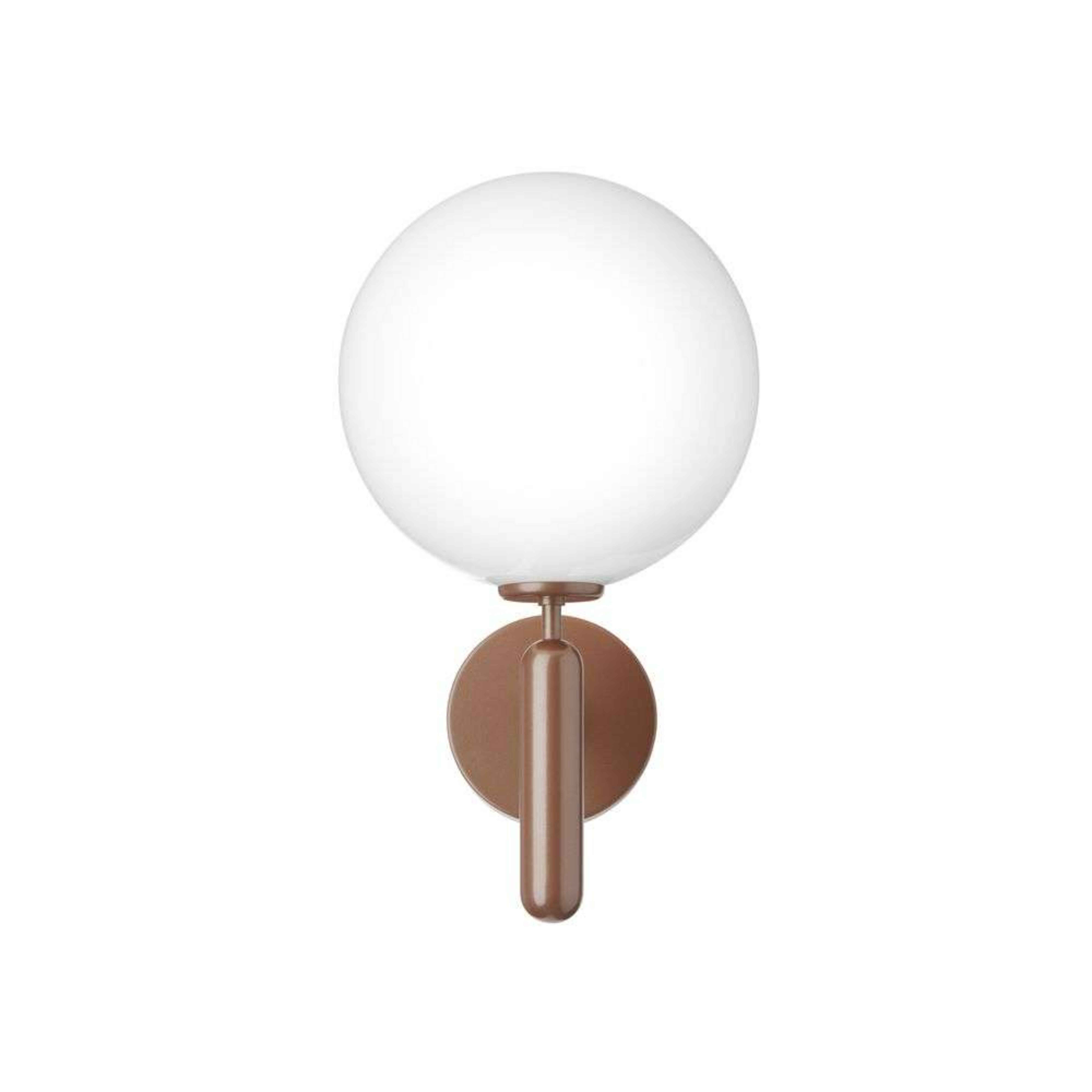 Nuura Außen-Wandlampe Miira, Ø 20 cm, bronze dunkel/opal