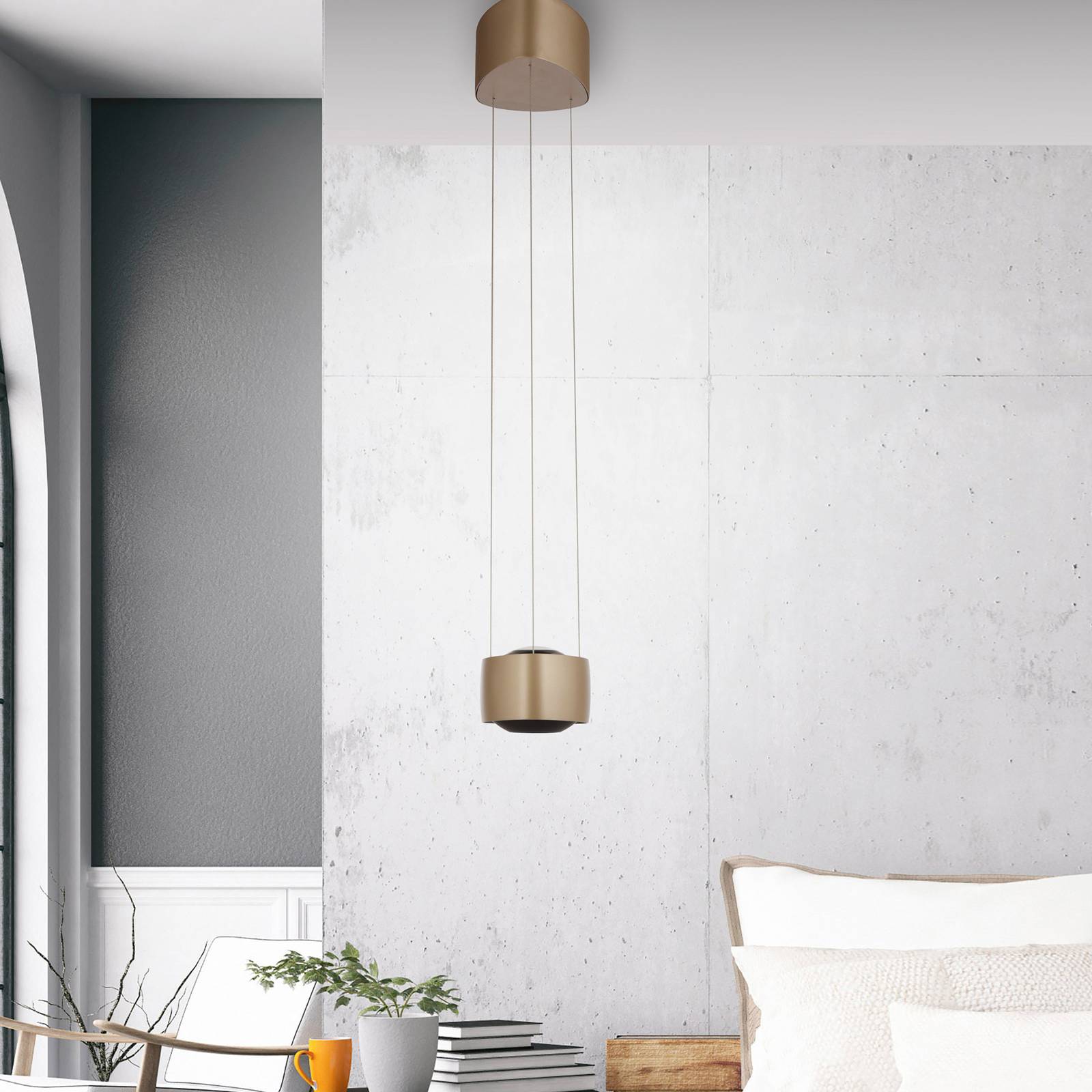 Paul Neuhaus LED-Pendelleuchte Q-Stretto, bronze, 14,5cm günstig online kaufen
