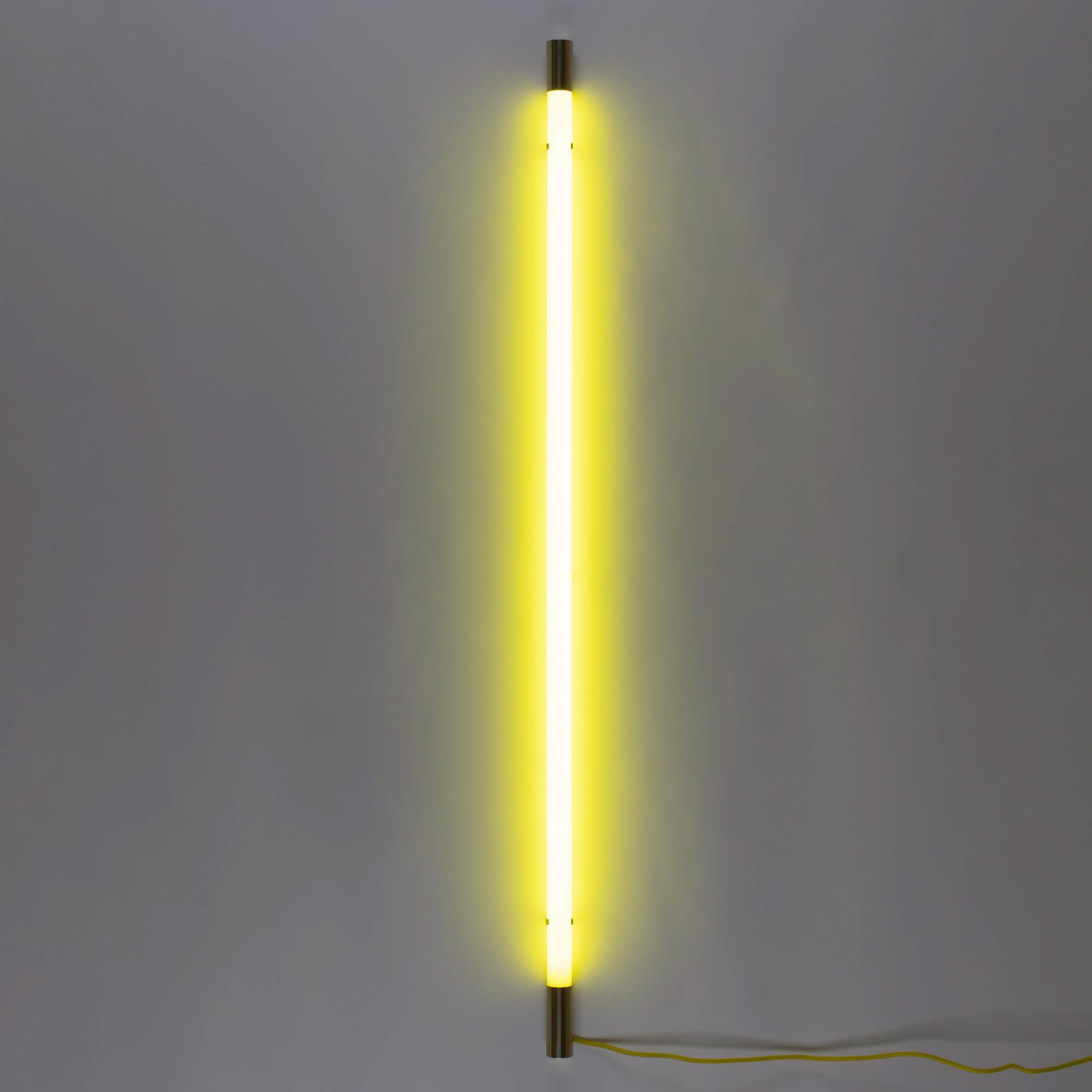 LED wandlamp Linea goud, geel