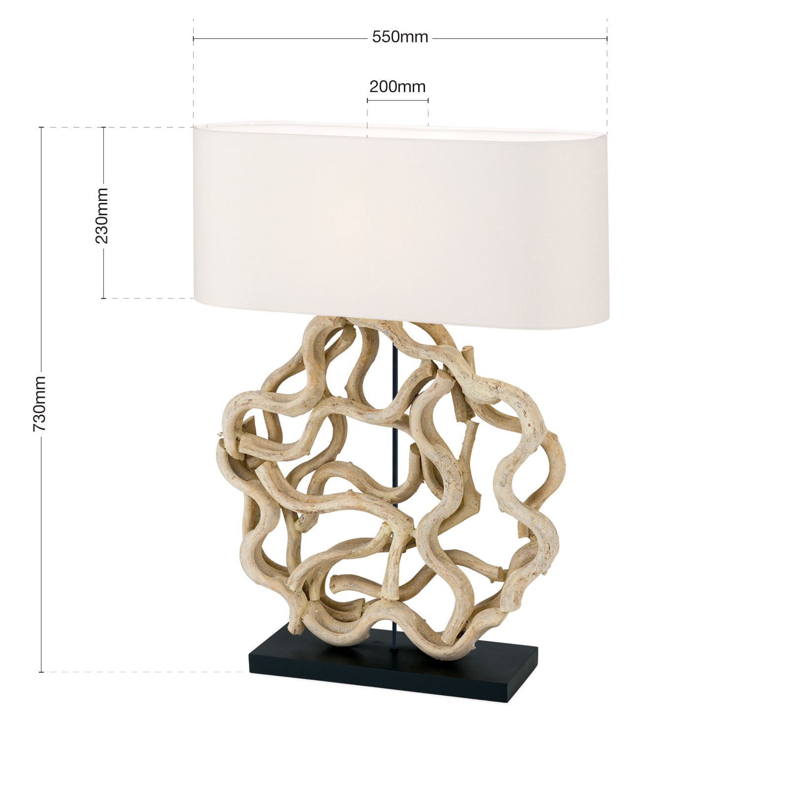 Tafellamp Peggy Met Decoratieve Houten Voet Lampen24 nl