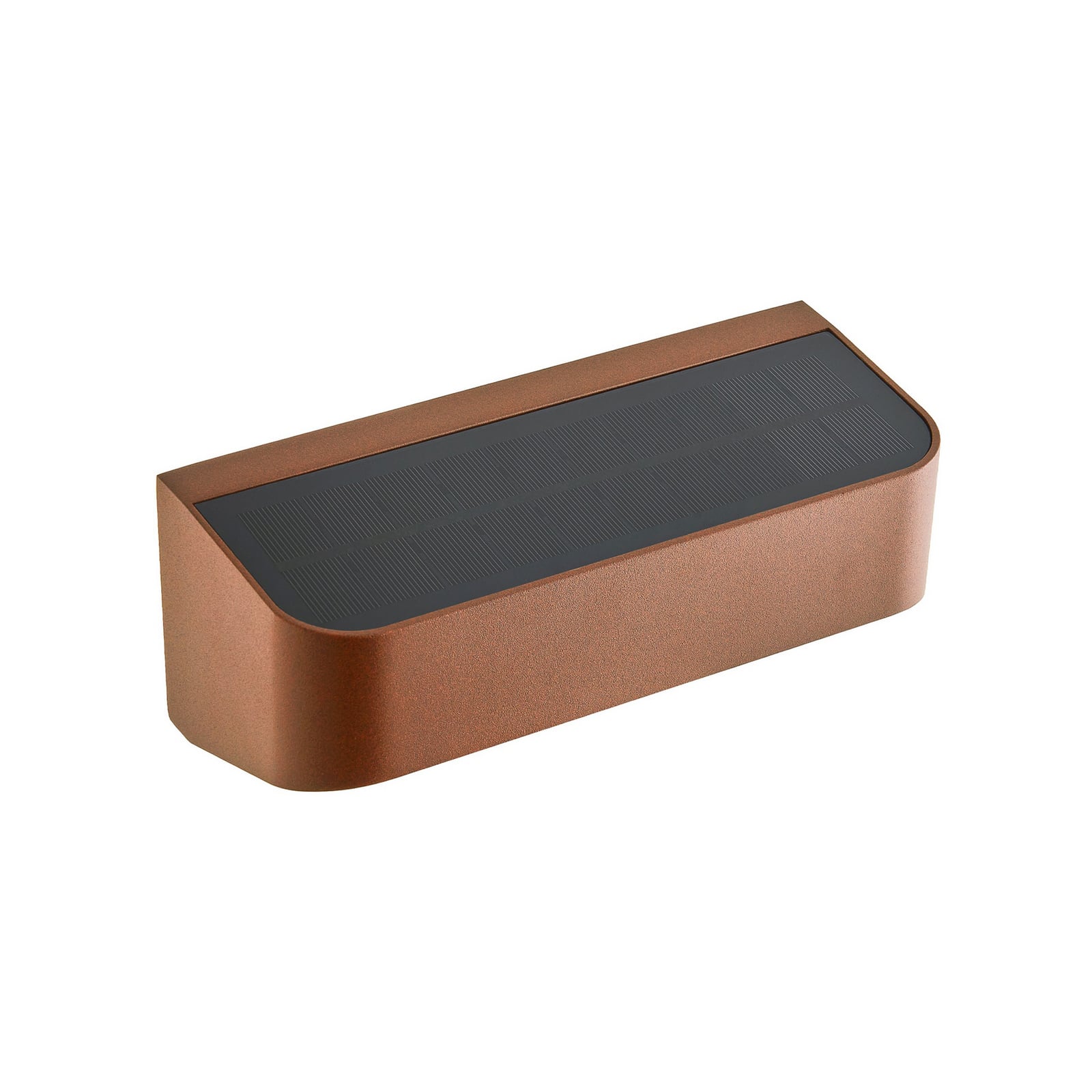 Venkovní solární LED nástěnné svítidlo Marcellio, hnědá, se senzorem, IP54