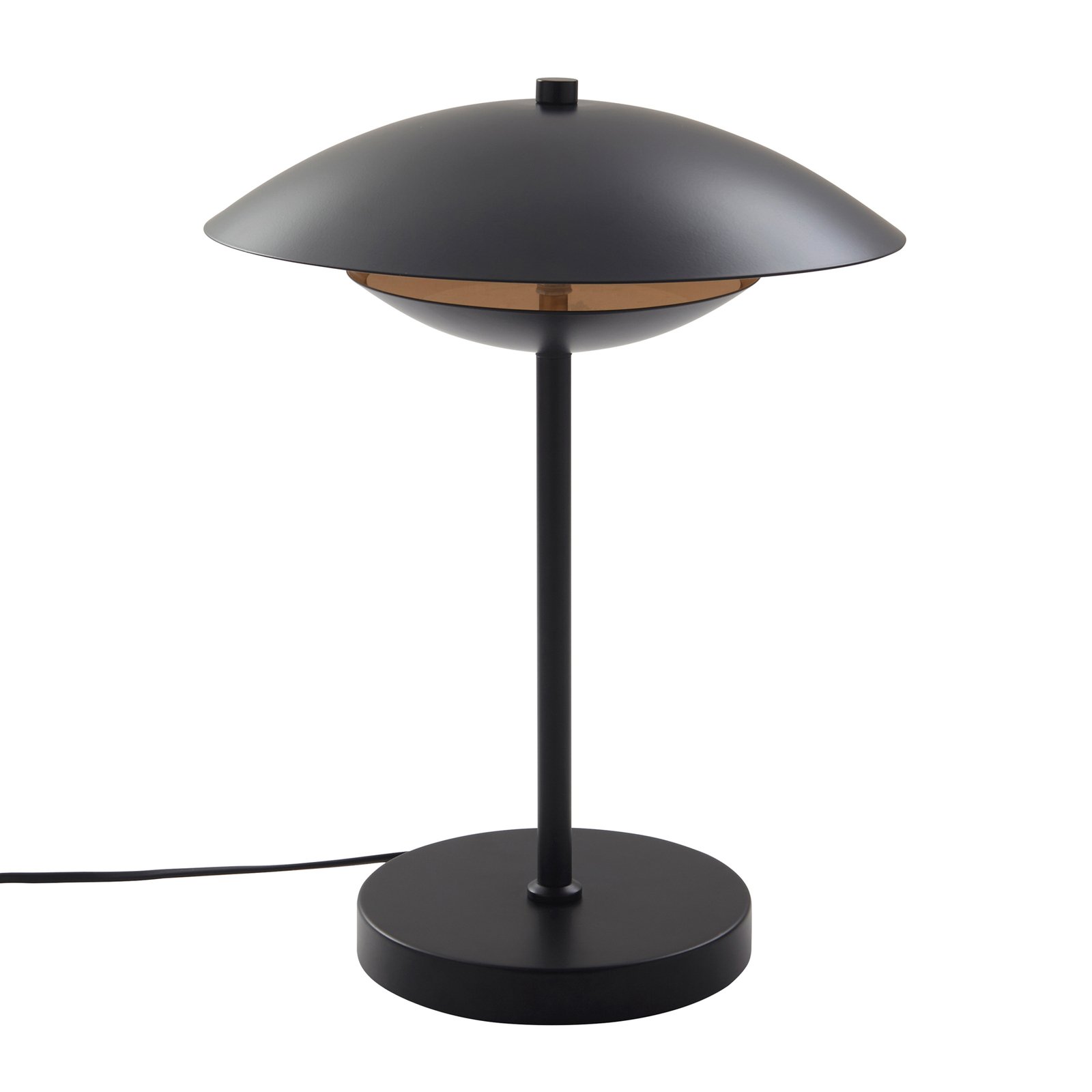 Lindby Tiama lámpara de mesa LED metal negro oro
