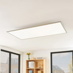 Lindby LED-paneel Stenley, 4000 K, 120 cm x 60 cm, hõbedane/valge