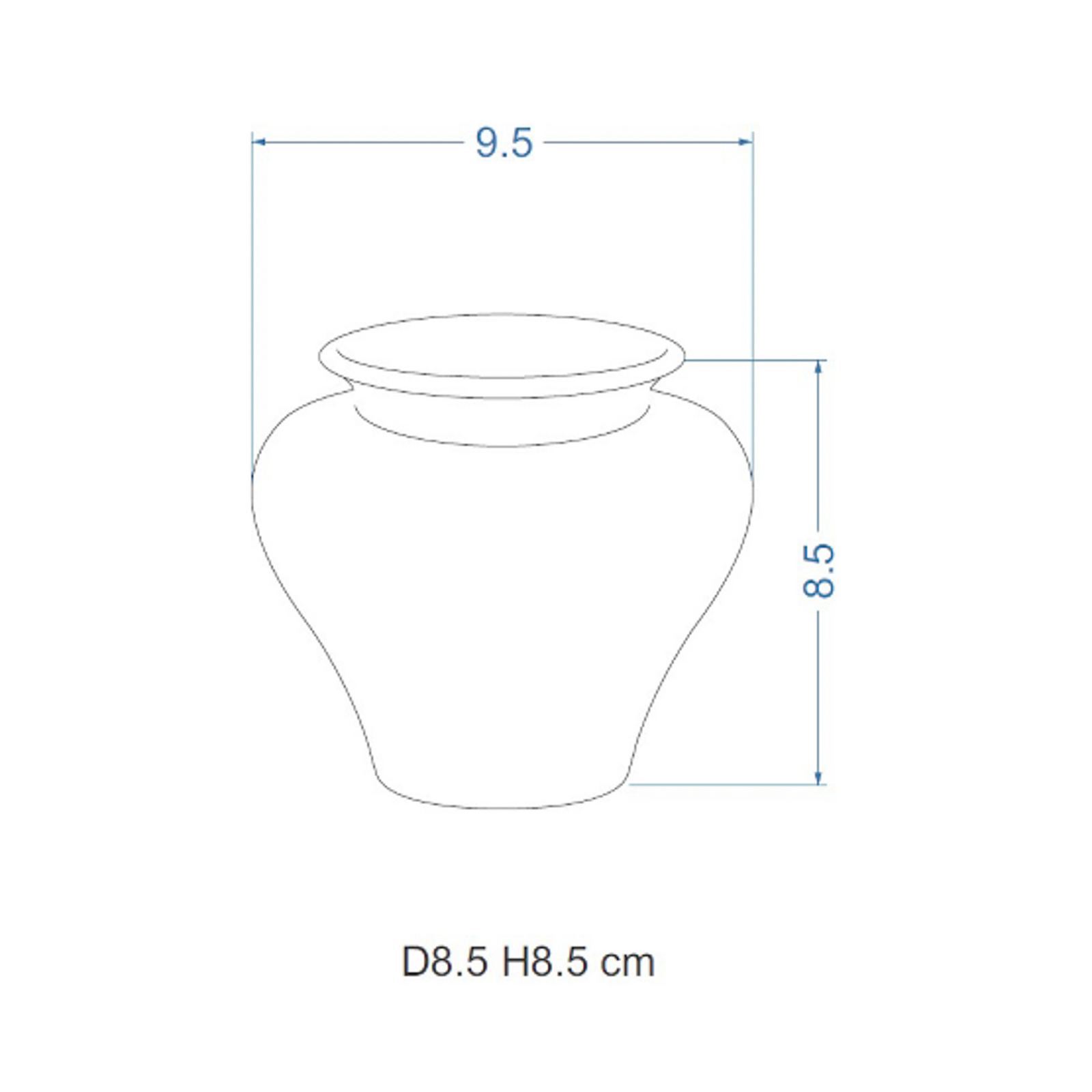 Vaso HDKolo, giallo senape, altezza 9 cm, ceramica - House Doctor