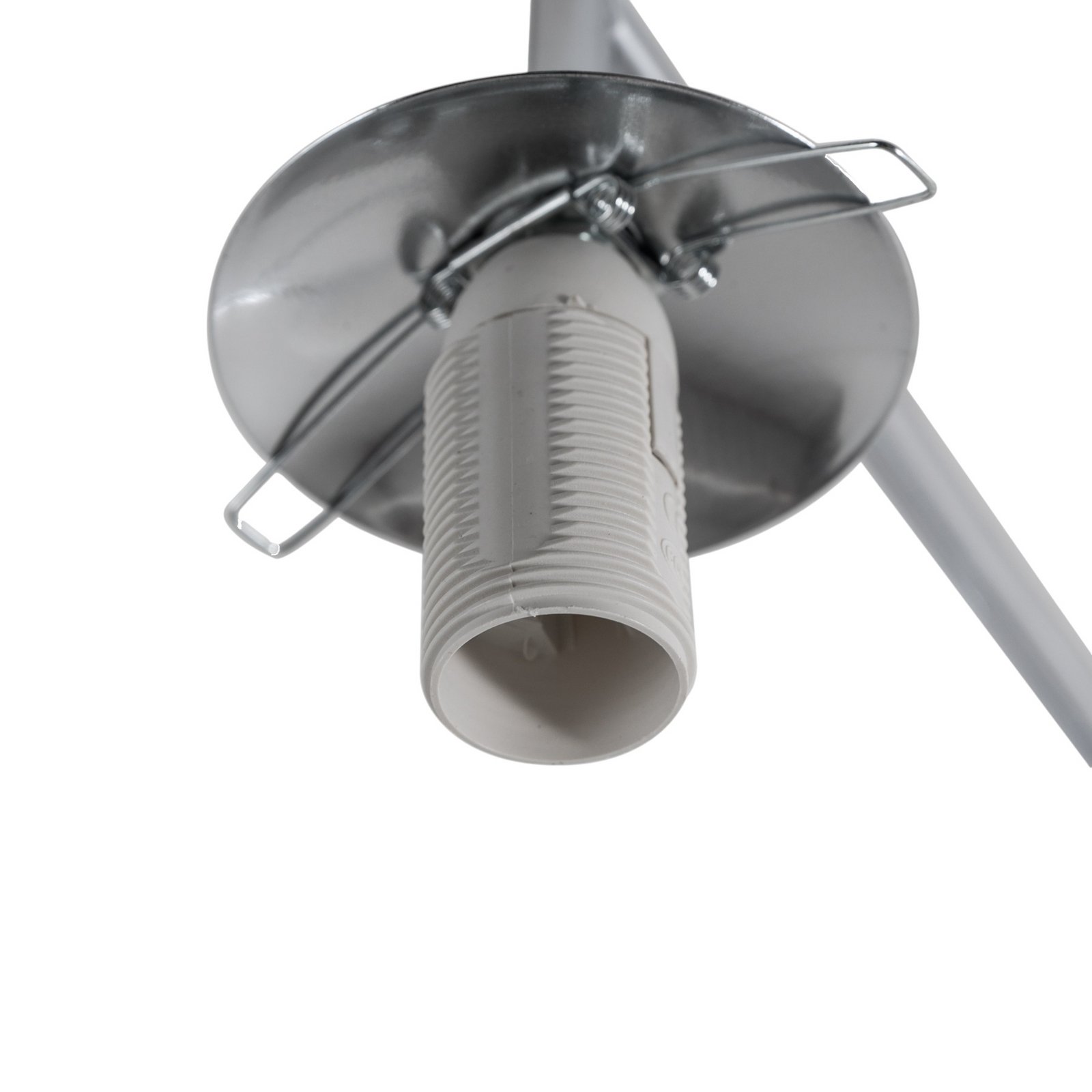 Deckenlampe Korek, chrom/weiß, Glas, 75 cm, 7-flg., E14