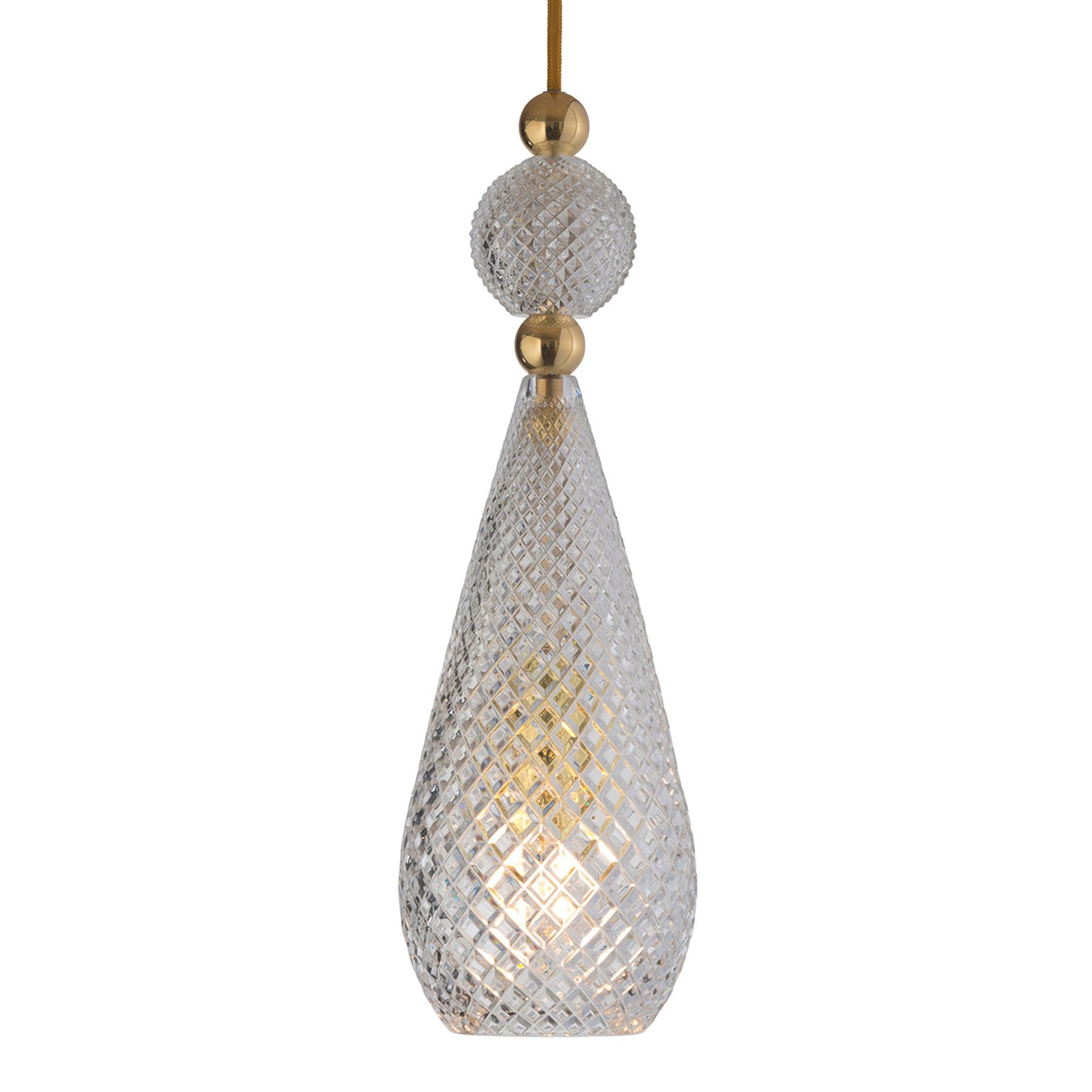 EBB & FLOW Smykke függő lámpa arany, kristály