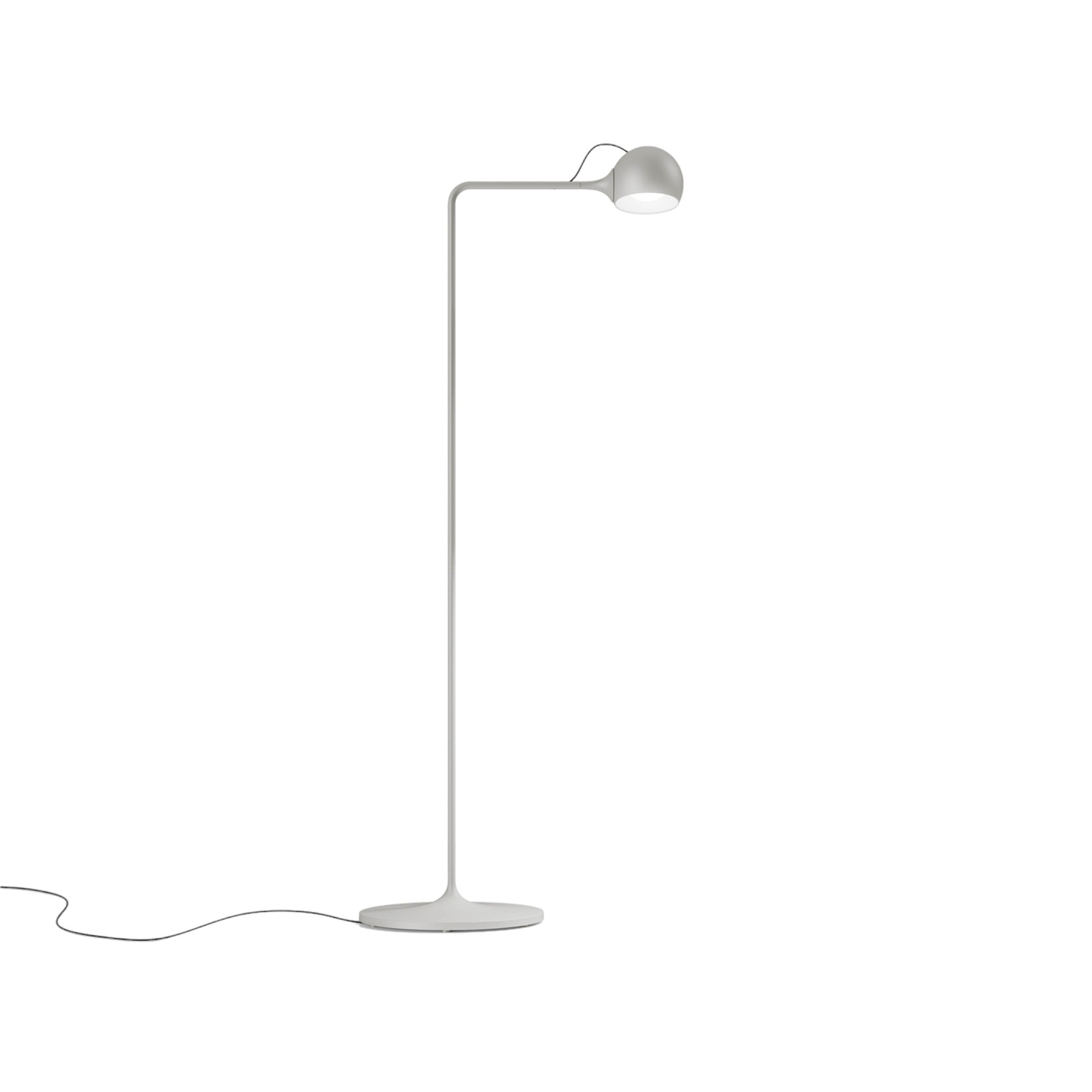 Artemide Candeeiro de pé LED de leitura Ixa branco cinzento