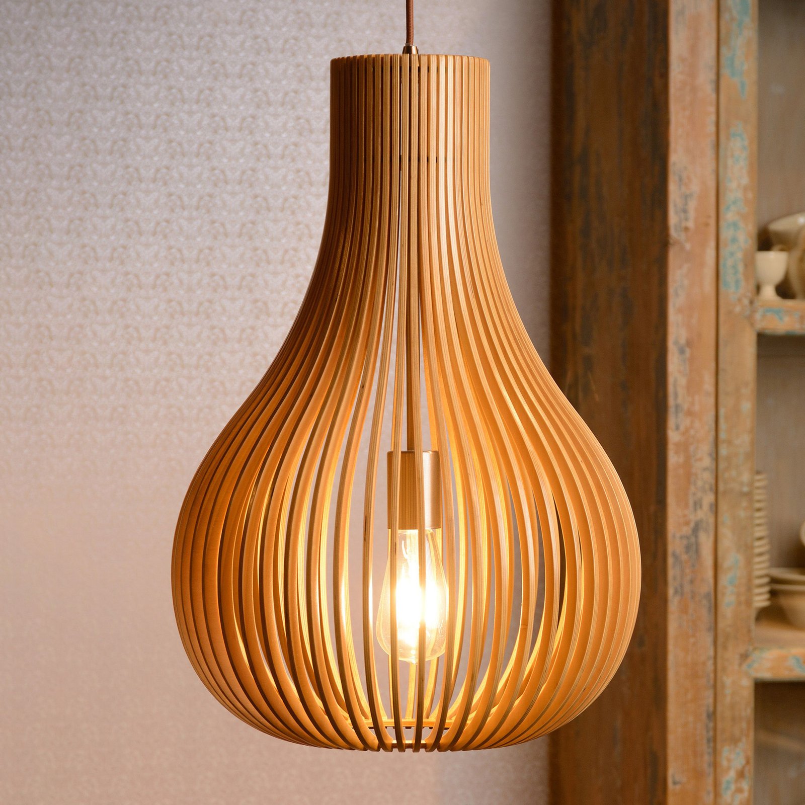 Bodo hanglamp, lichtgekleurd hout