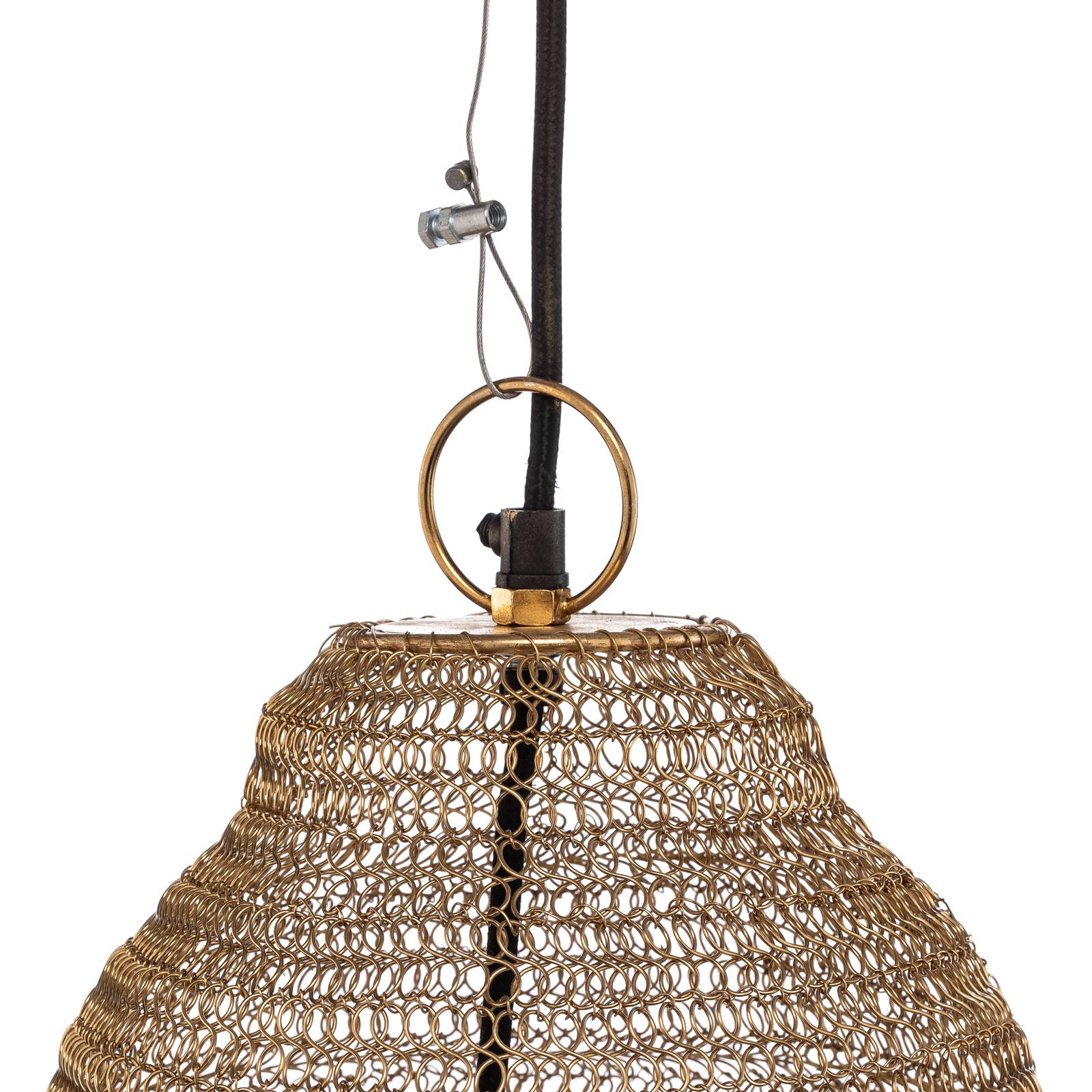 Lampa wisząca Lindby Kaviya, Ø 55 cm, kolor złoty, żelazo, E27