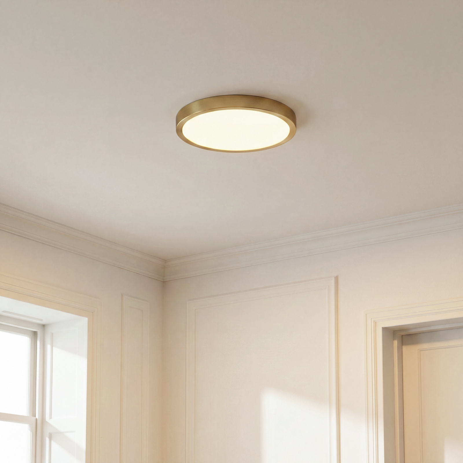 Plafonieră LED Lindby Sorela, Ø 24 cm, auriu, dimabil Plafonieră LED Lindby Sorela, Ø 24 cm, auriu, dimabil