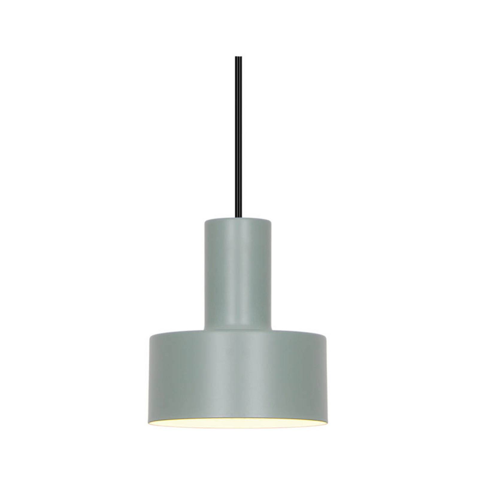 Pendelleuchte Matis, staubgrün, Ø 13 cm, Metall