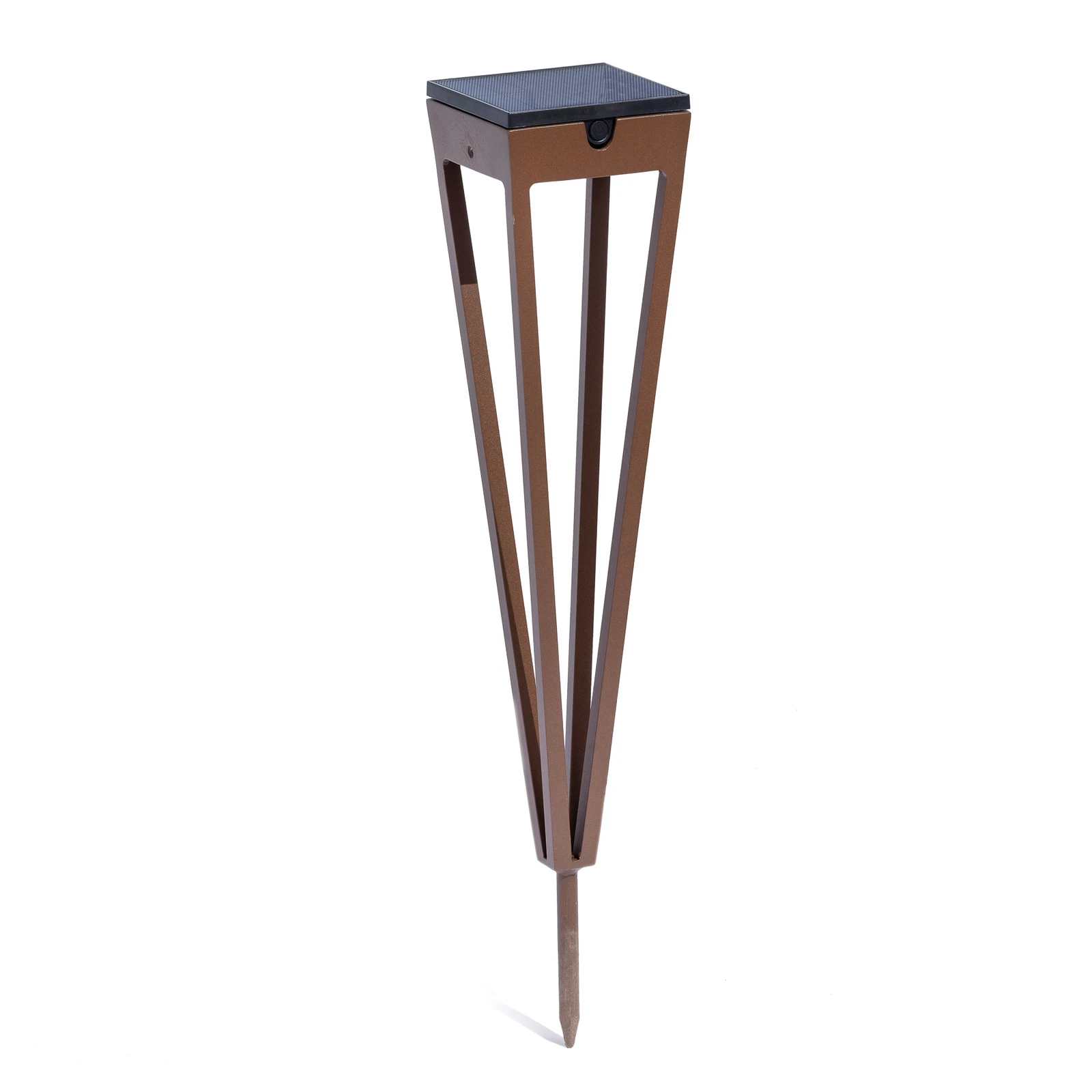 LED-solcellsfackla Tinka, 52 cm hög, corten