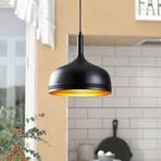 Lampă suspendată Berceste 187BLACK-S, negru, metal, Ø 30 cm