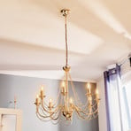 Chandelier Retro, 8-bulb, gold, 120 cm suspension