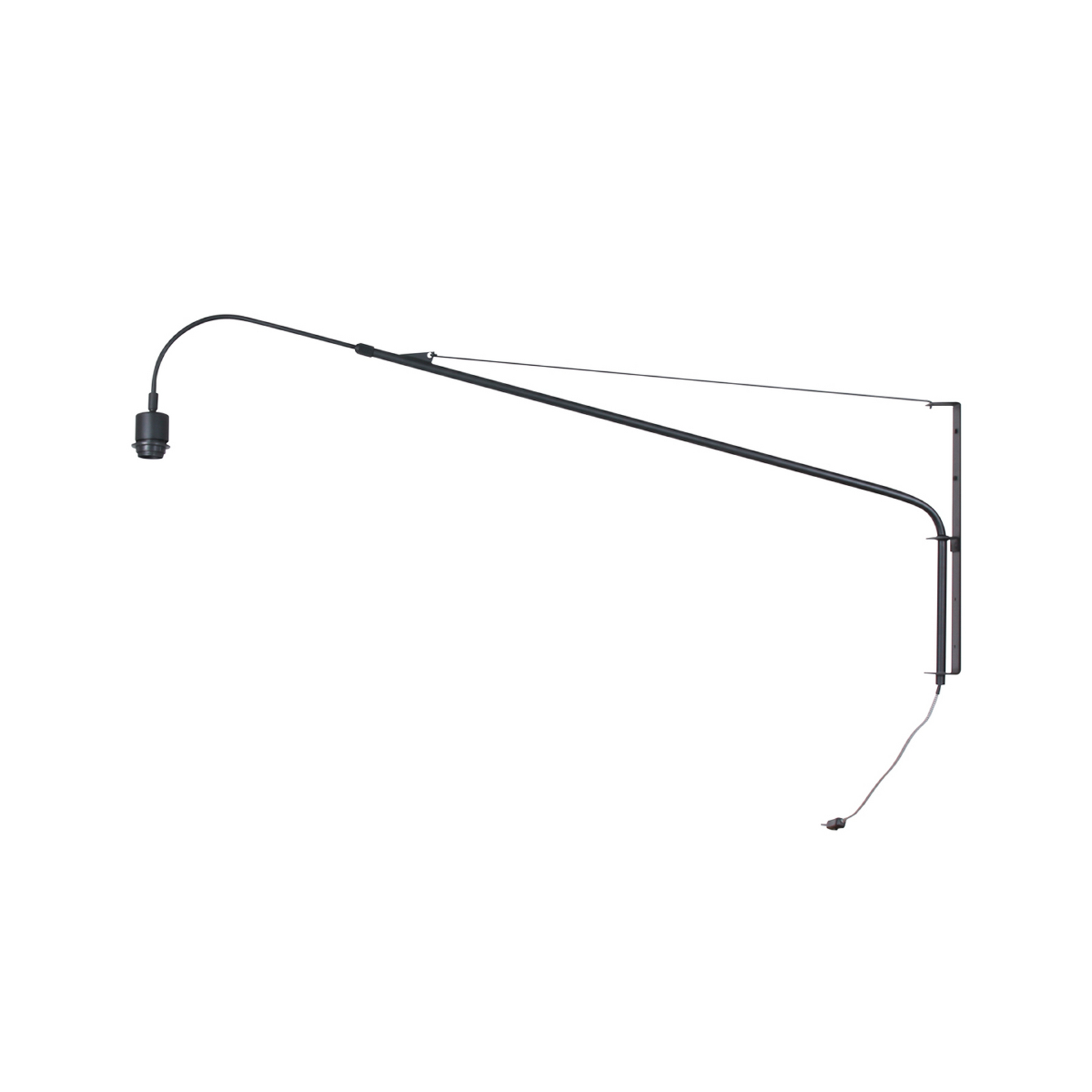 Tekstiilist seinavalgusti Elegant Classy must/pruun, metall/kork