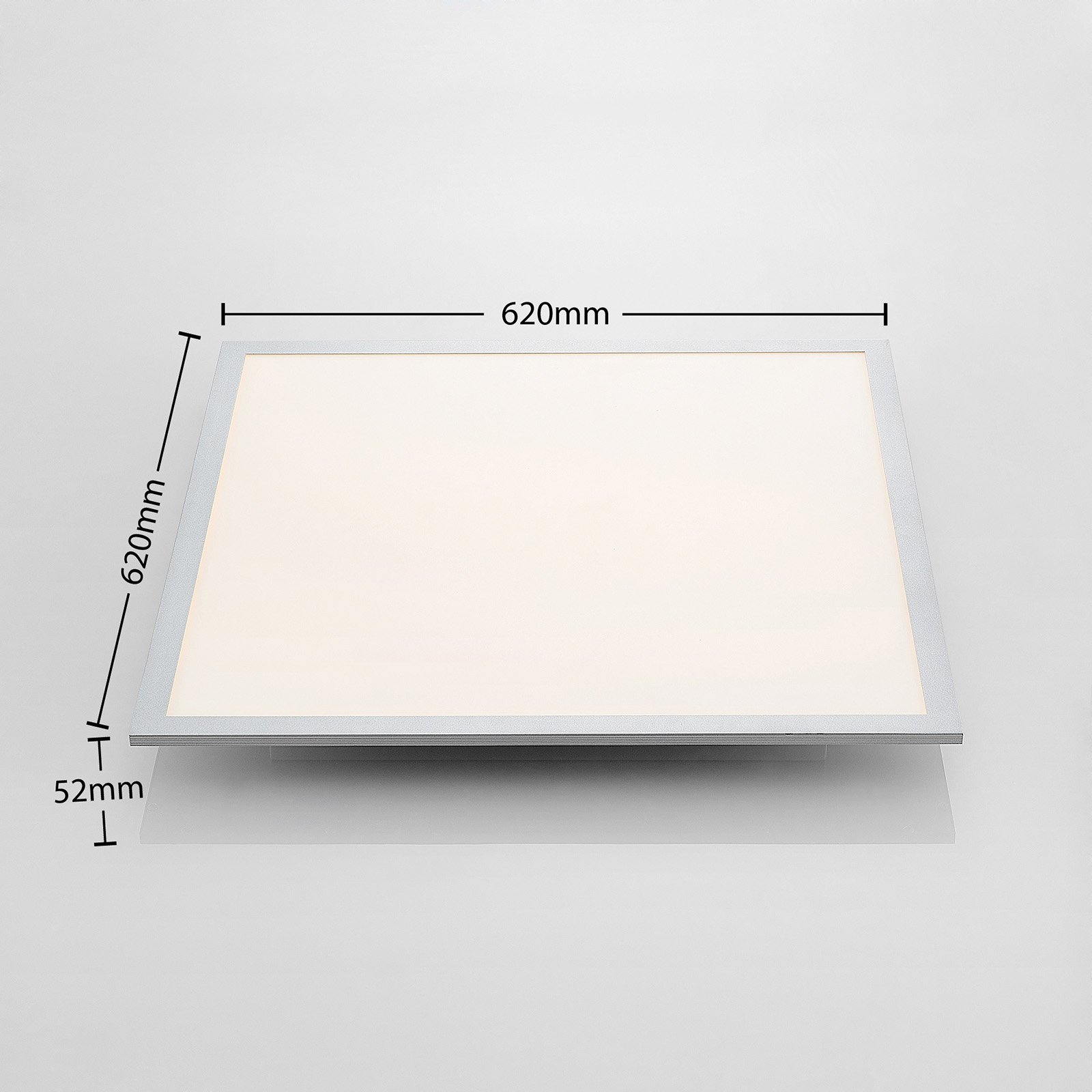 Lindby Kjetil LED ceiling panel app RGB 62 x 62 cm