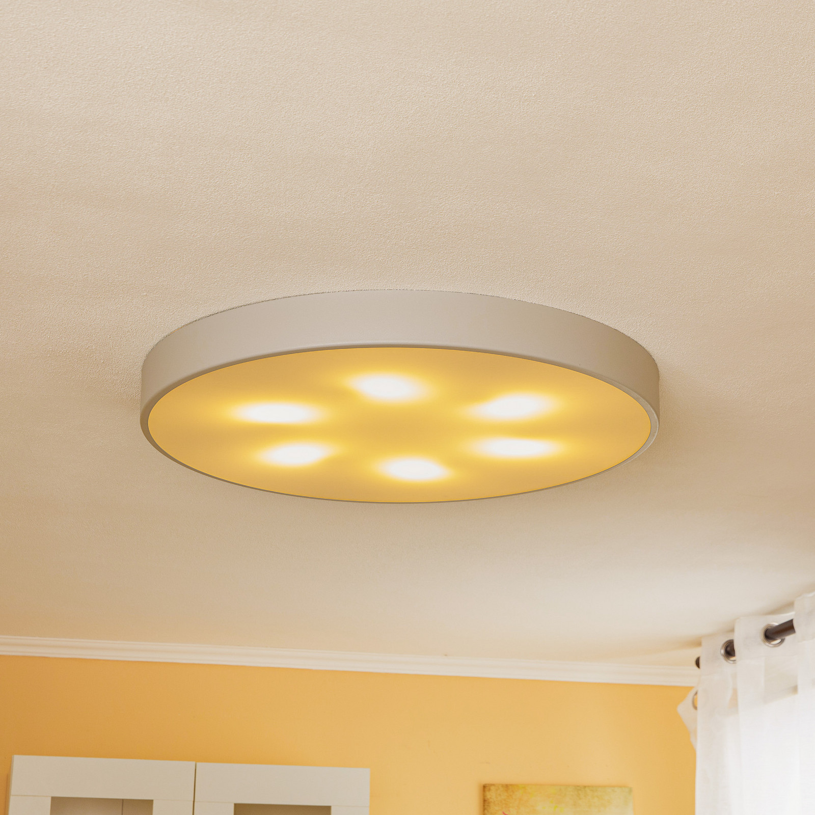 TEMAR LIGHTING Plafonieră Cleo 800 Ø 78 cm gri - Camera de zi / sufragerie - modern - Metal