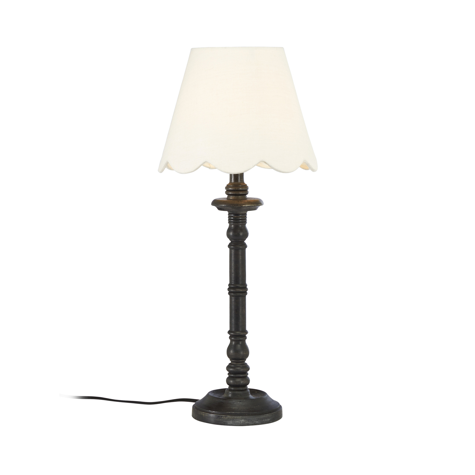 PR Home Joy bordlampe med buet stofskærm