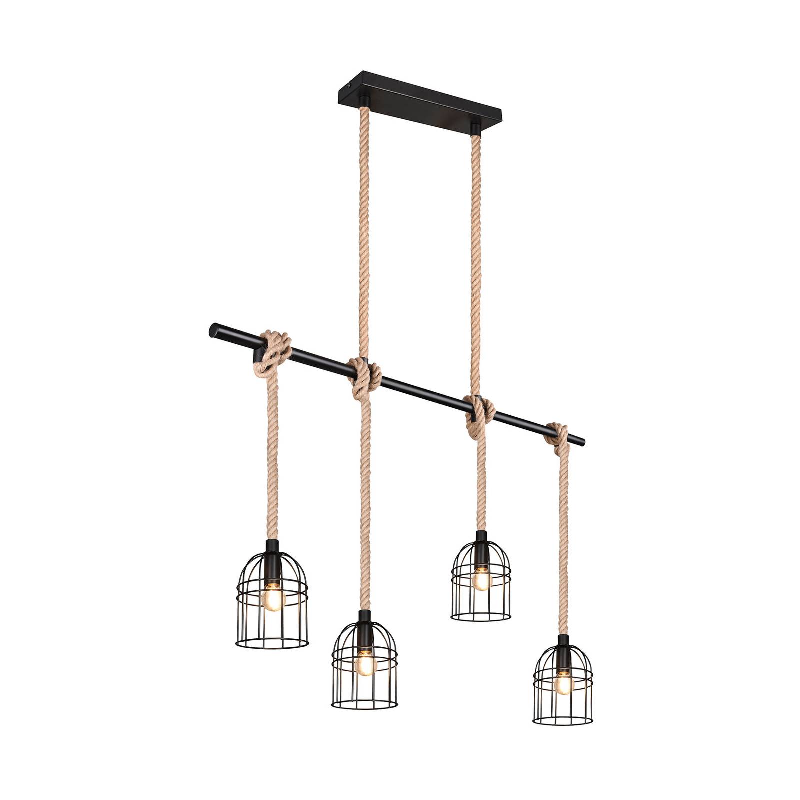 Lindby Pendant Light - Living / Dining Room - Hanging Light - dimmable - Vintage - Black