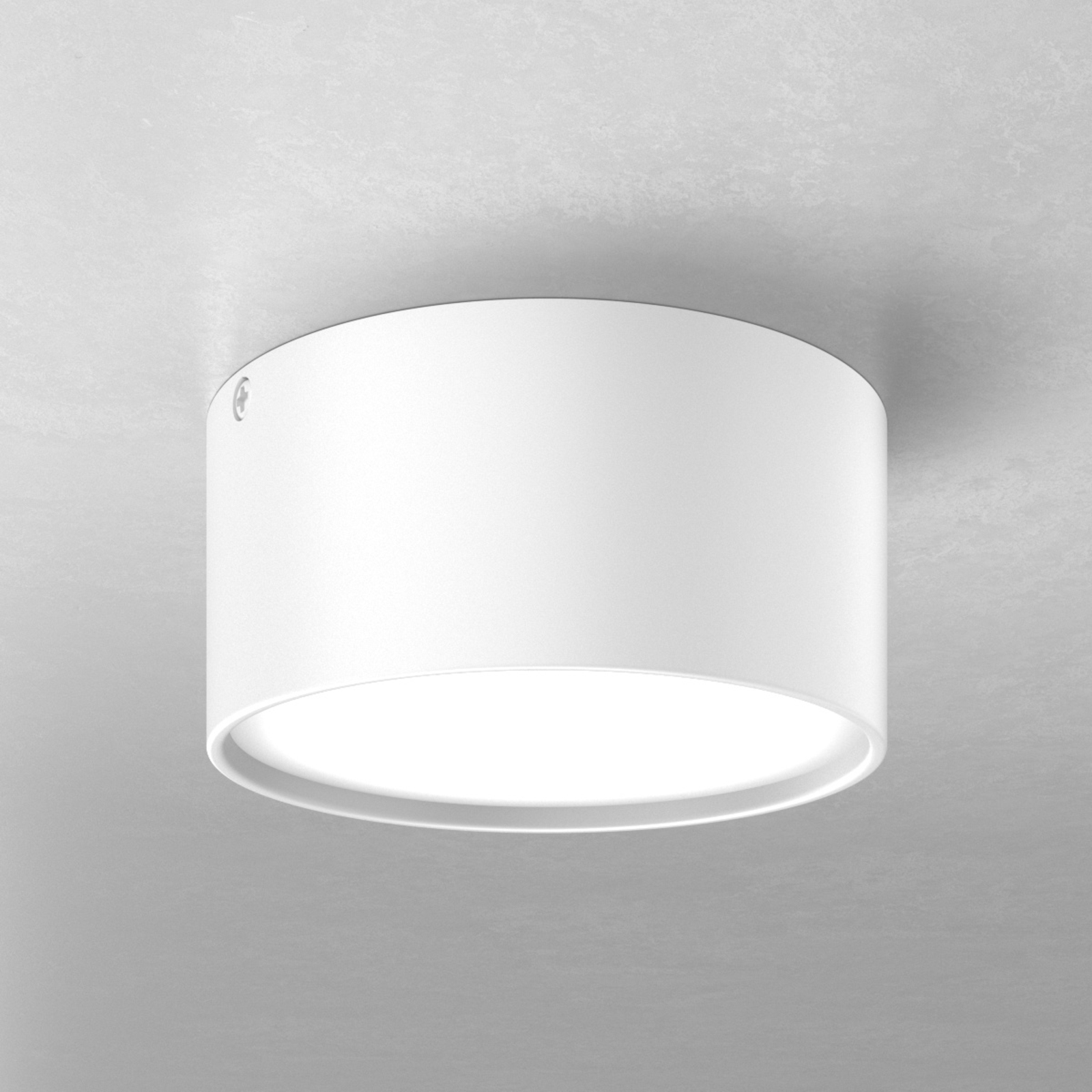 LED-taklampe Mine i hvit, Ø 12 cm