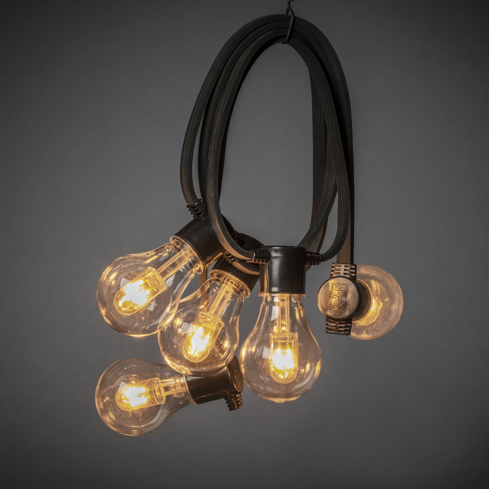 LED lichtketting op zonne-energie voor feestjes, 6,2 W, amberkleurig, IP44, LED lichtketting op zonne-energie voor feestjes, 6,2 W, amberkleurig, IP44,