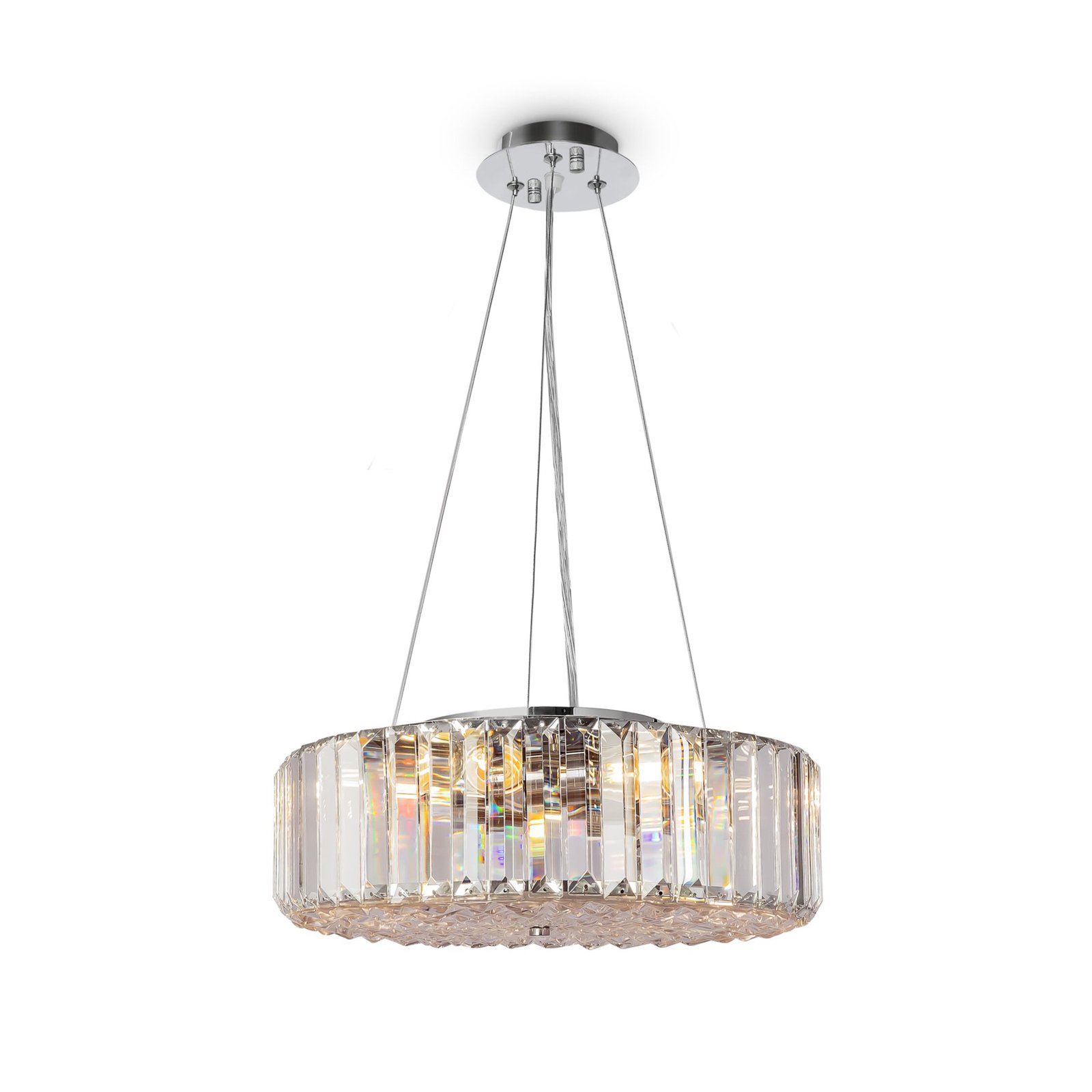 Maytoni Recinto pendant light, Ø 40 cm, crystal, 6 x E27