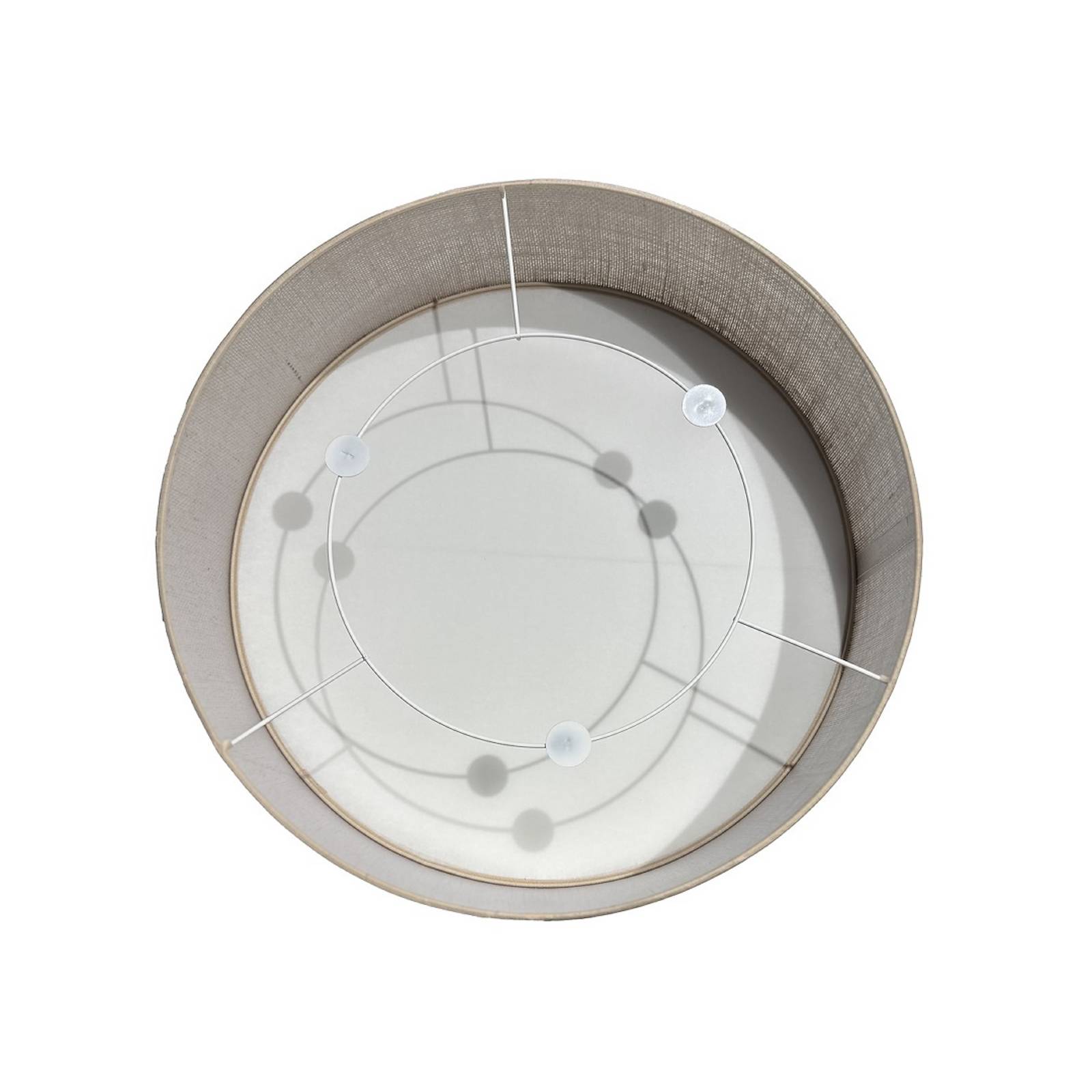 Lampa sufitowa Marshall, brązowa, Ø 50 cm, metal, rattan