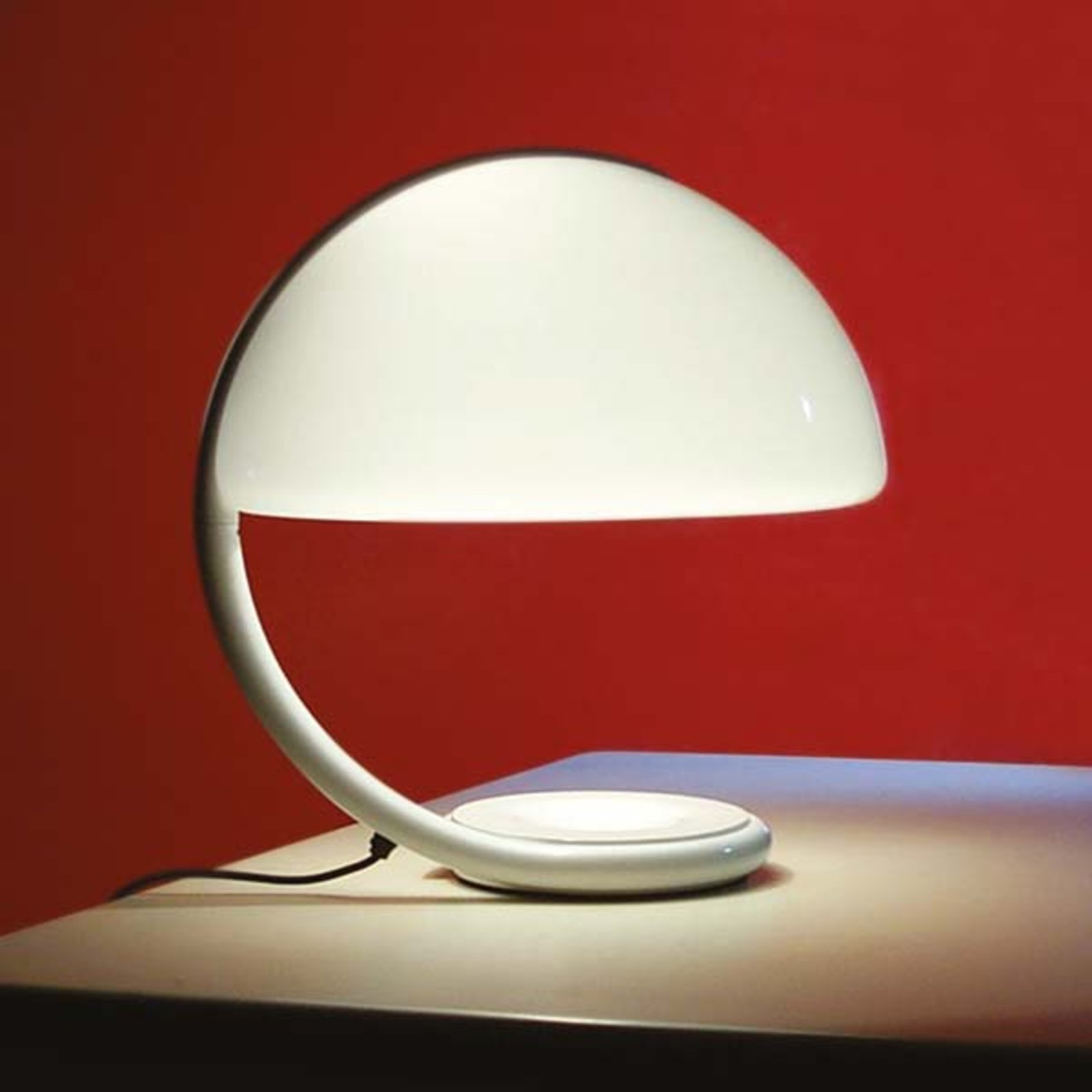 Martinelli Luce Serpente - stolní lampa, bílá