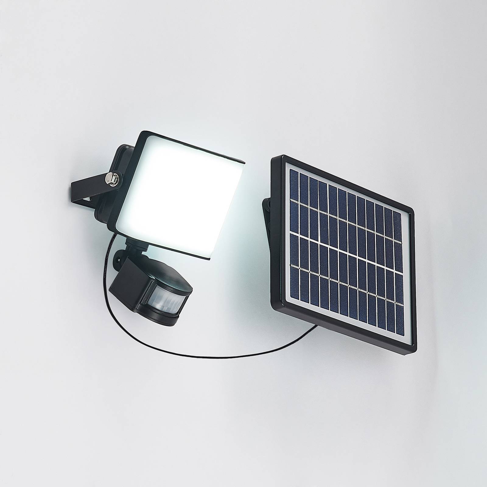Prios Darini solarny spot ścienny LED z czujnikiem