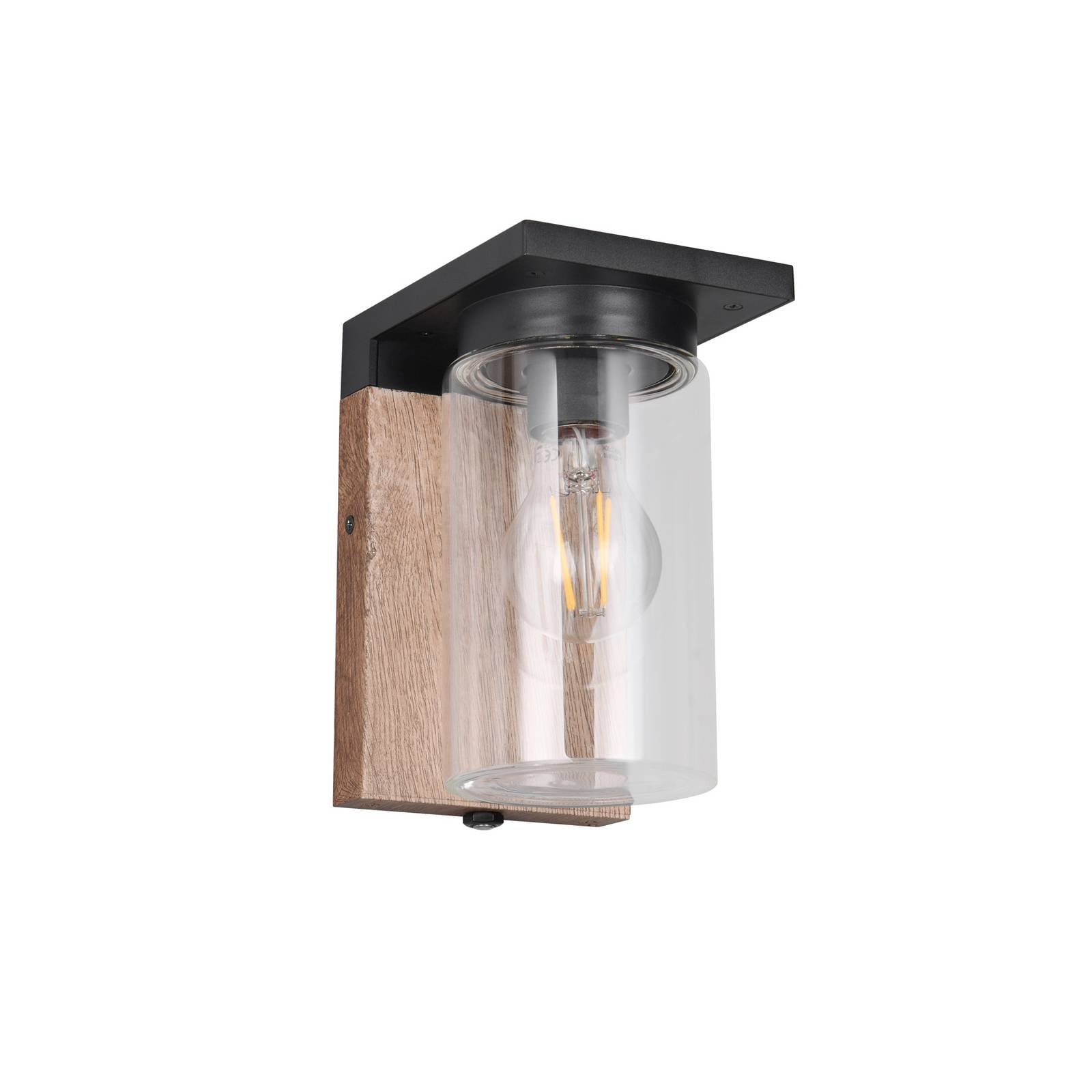 Außenwandlampe ARDILA, Holzoptik Höhe 19 cm Metall/Glas IP44