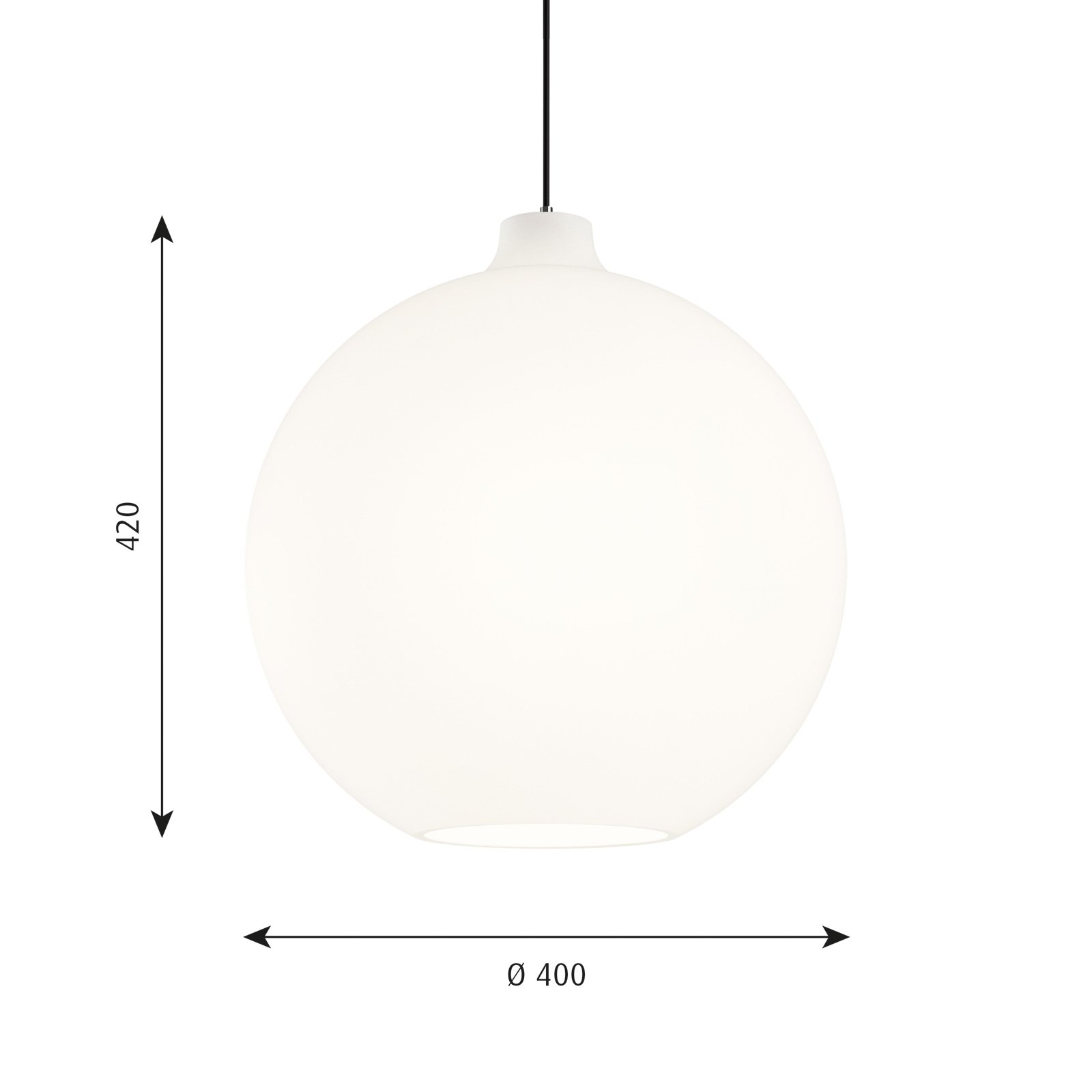 Wohlert Suspension Ø400 White Opal Glass - Louis Poulsen