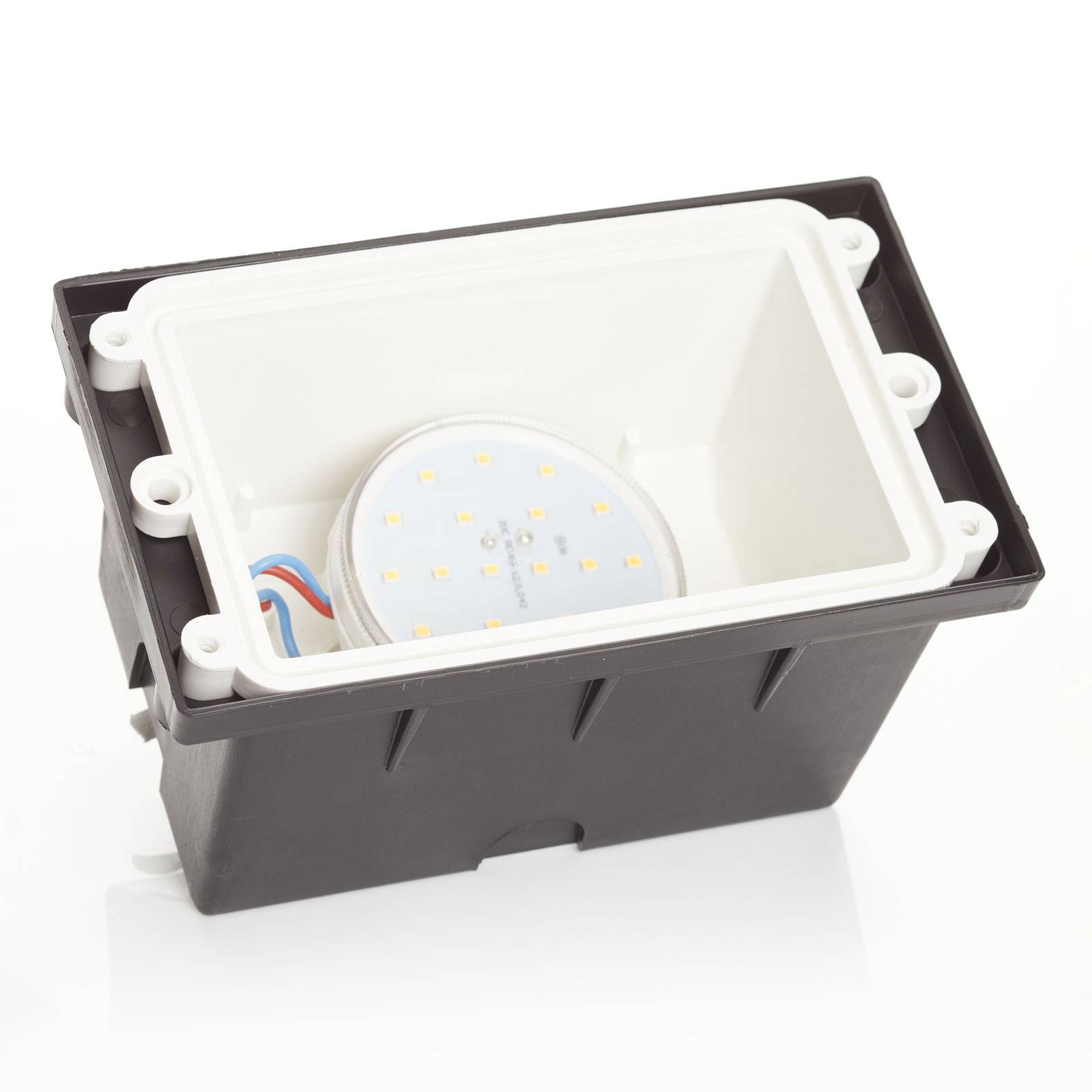 LED-Wandeinbauleuchte Leti 200 hs 3W - IP66 - GX53 - - schwarz - Fumagalli