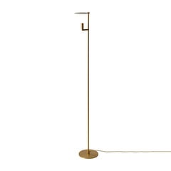 Lámpara de pie LED Kelly, foco ajustable, oro/oro