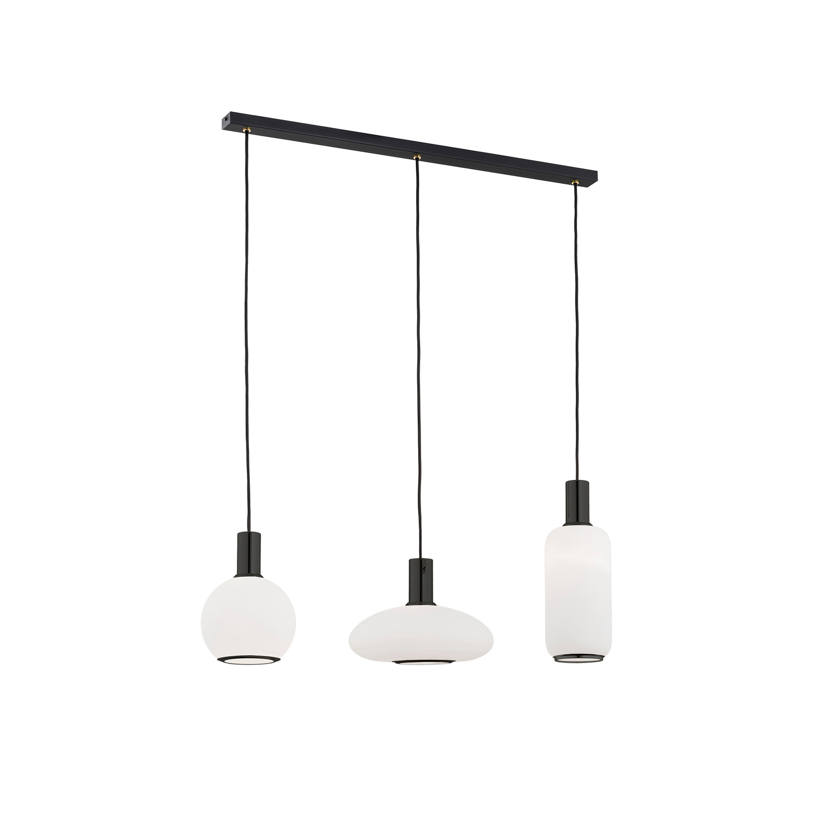 Milano pendant light, 3-bulb, white