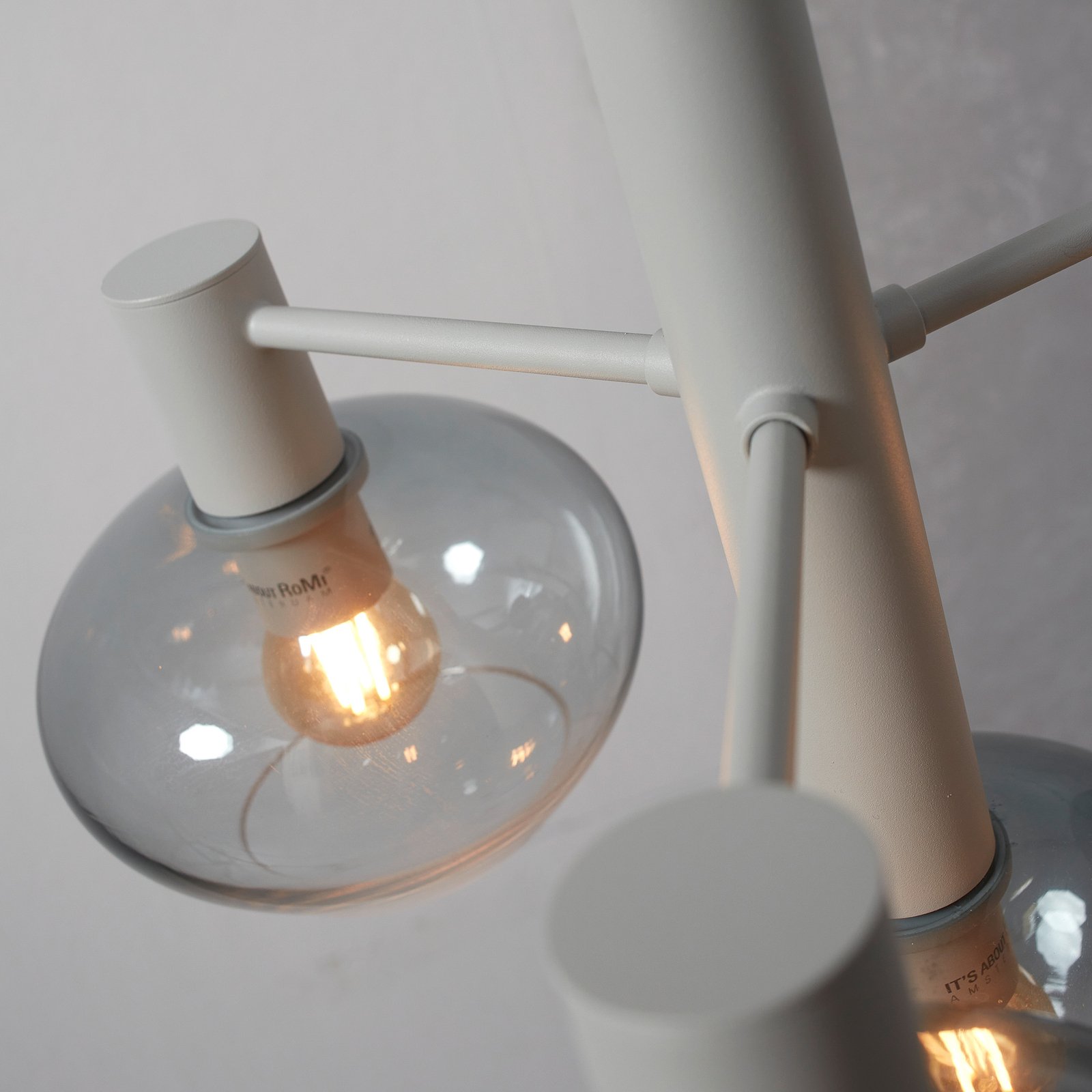 Het gaat om RoMi hanglamp Bologna, lichtgrijs, 4-lamps