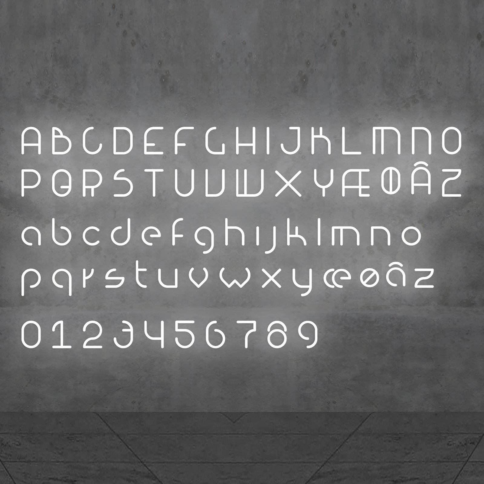 Artemide Alphabet of Light parete minuscola æ