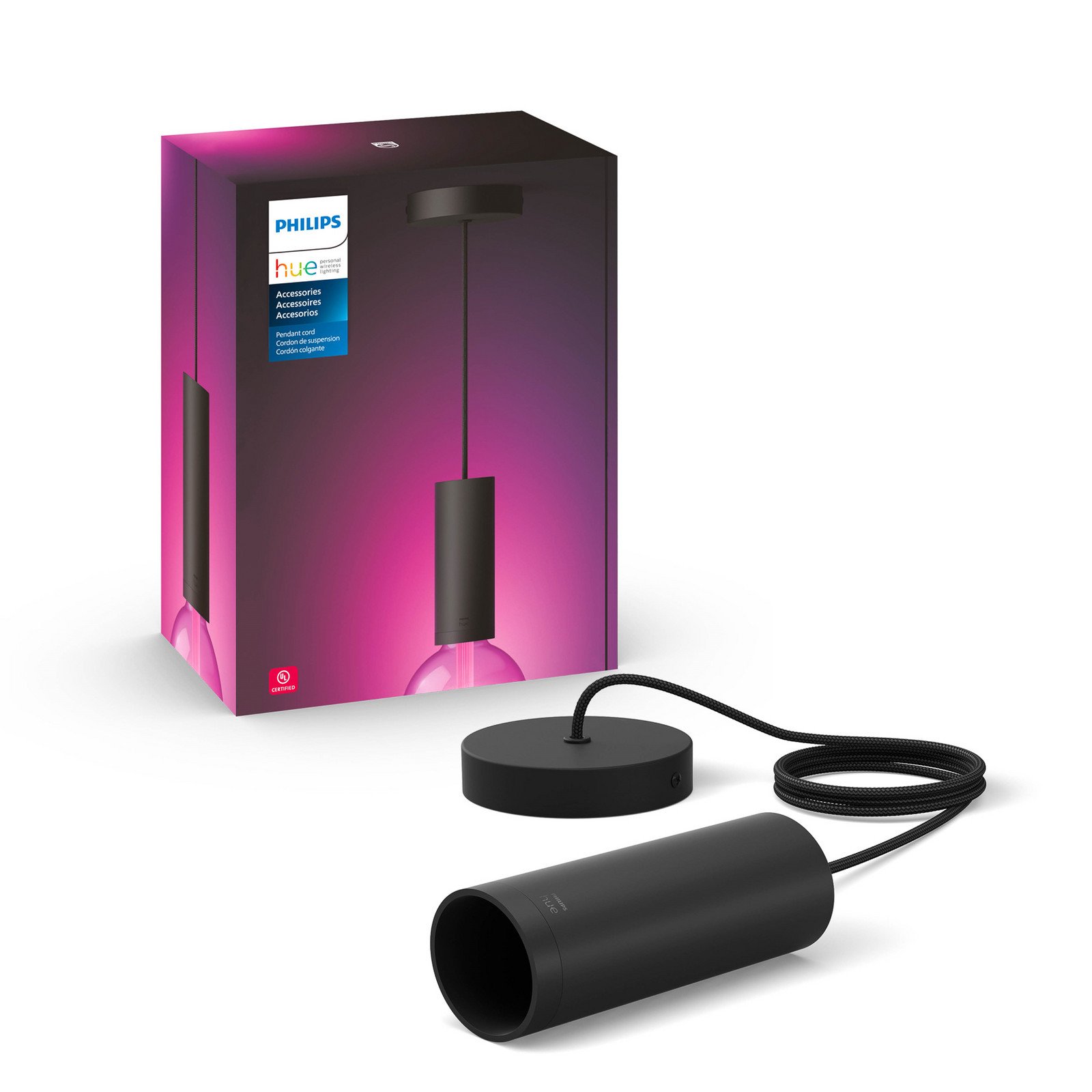 Philips Hue suspendată dulie E27 o sursă negru - Camera de zi / sufragerie - modern - Metal