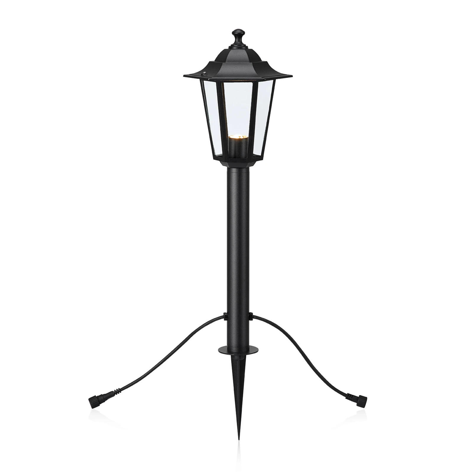 Garden 24 LED-väglampa lykta, svart, 3W