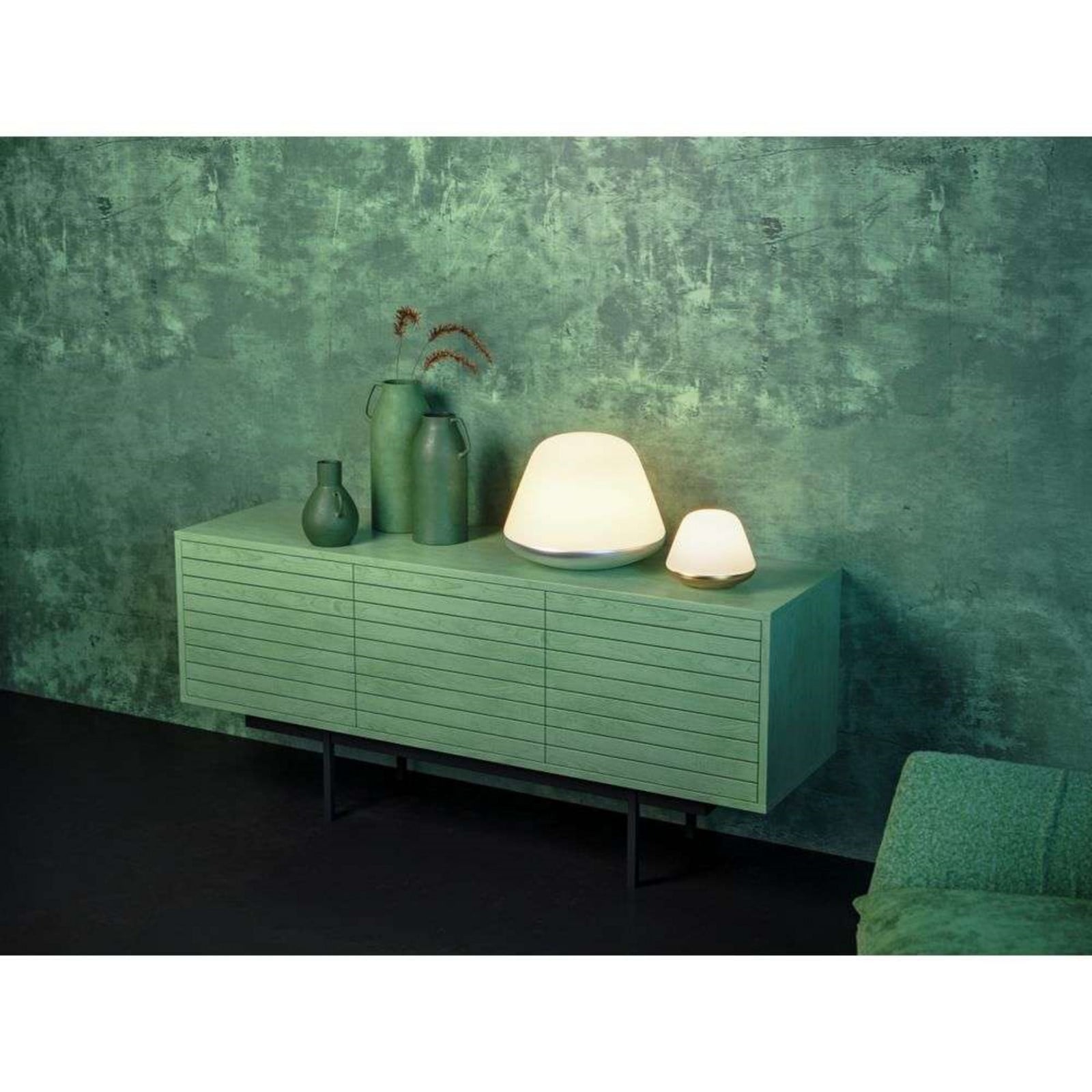 Bloom Bordlampe Small Silver- Herstal - Stue - Metal